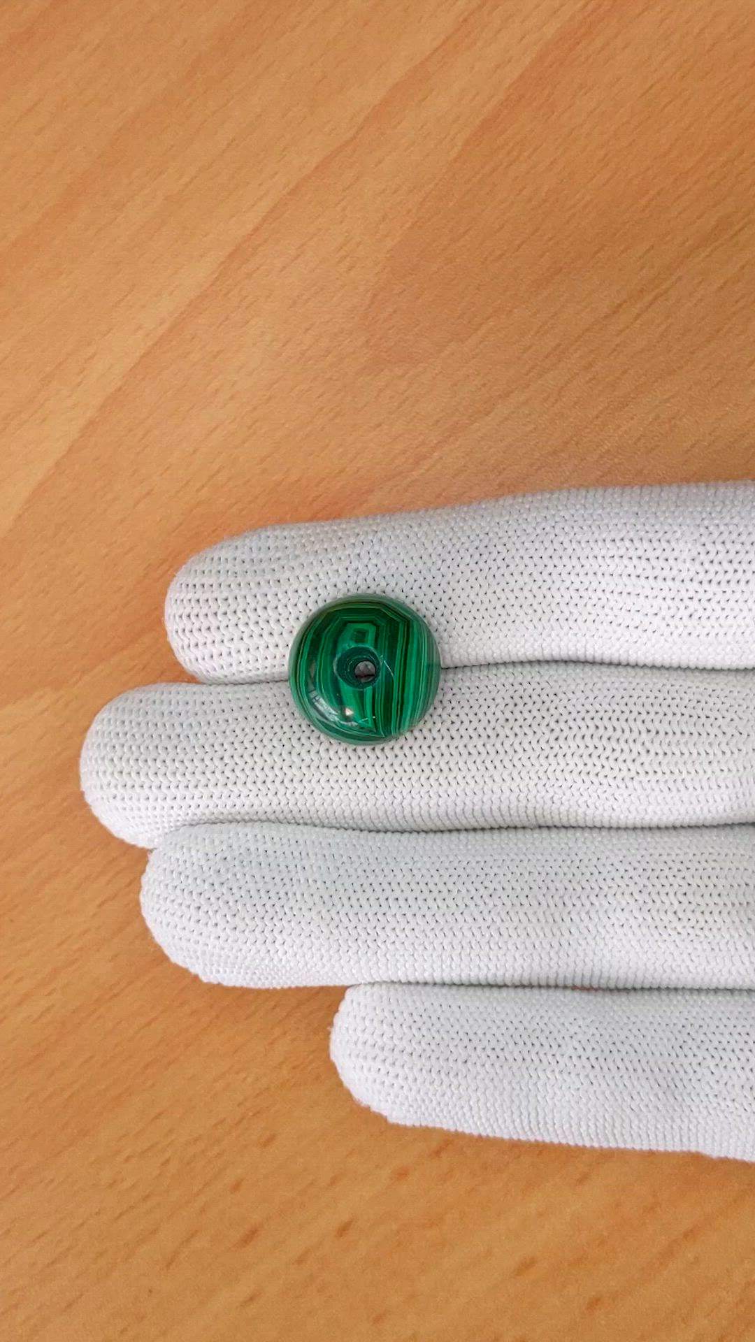 23.88 Ct. Cabochon Malachite from Madagascar Size Video