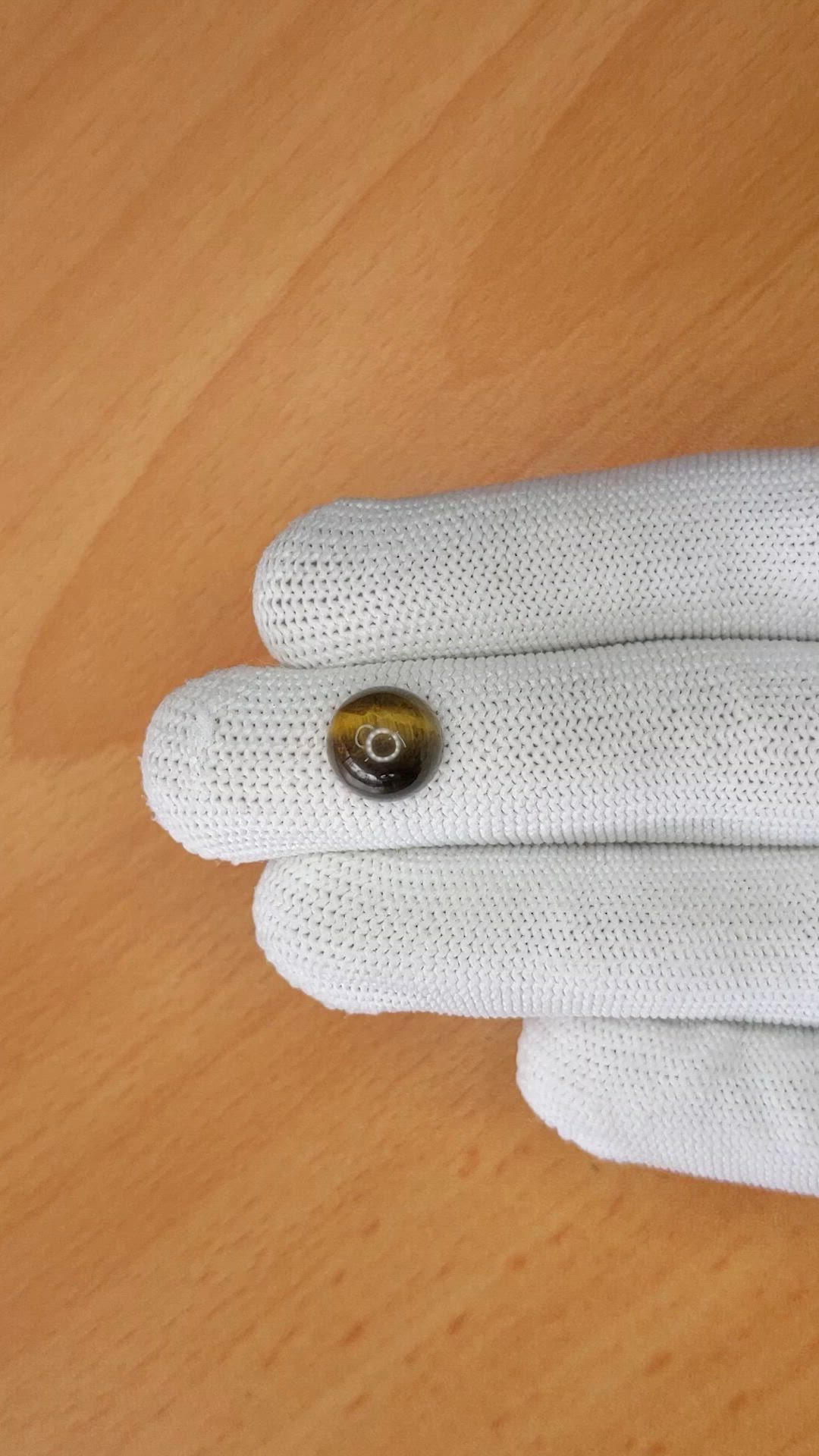 4.28 Ct. Cabochon Tiger's Eye from Ceylon (Sri Lanka) Size Video