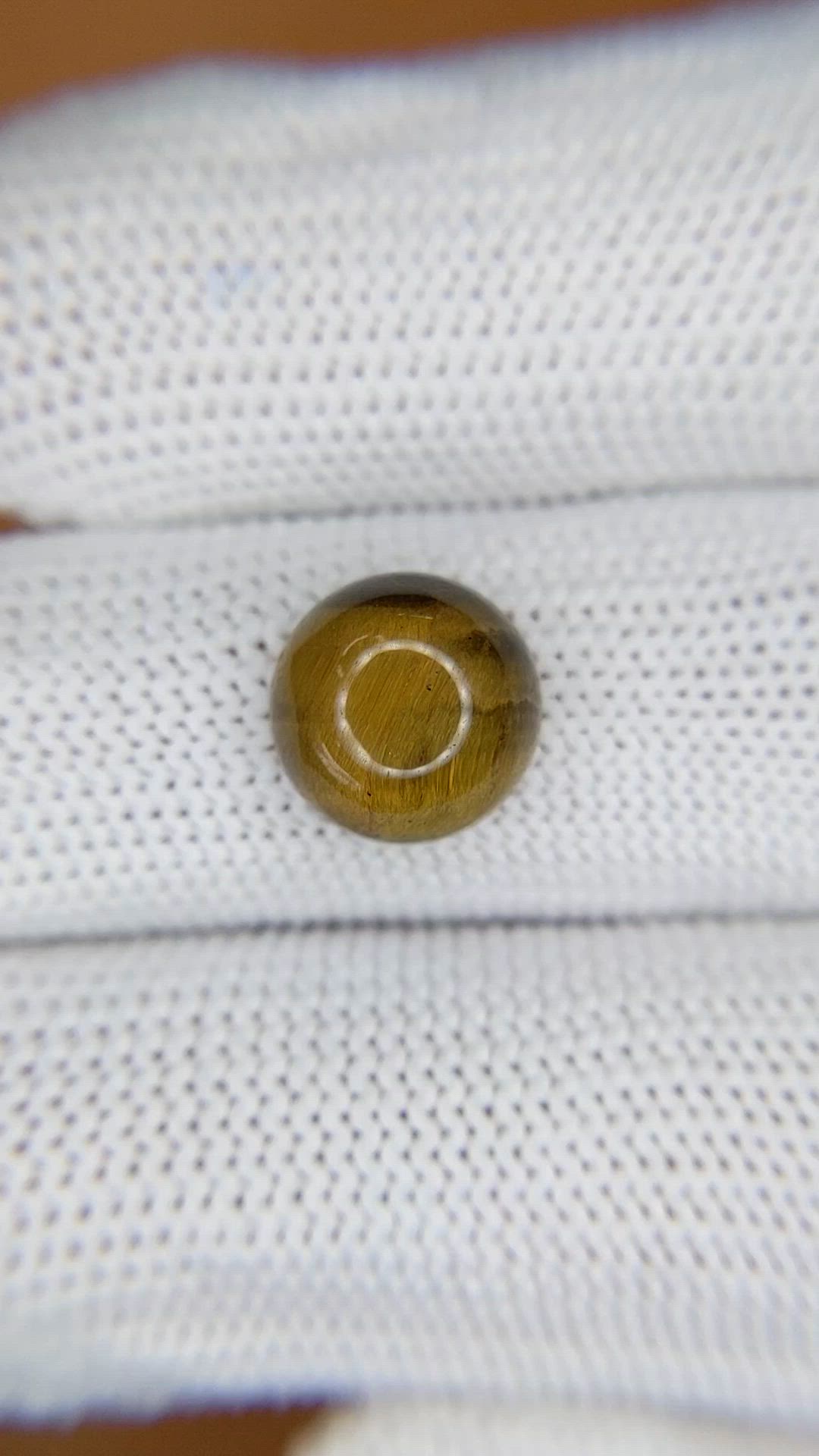4.26 Ct. Cabochon Tiger's Eye from Ceylon (Sri Lanka) Size Video