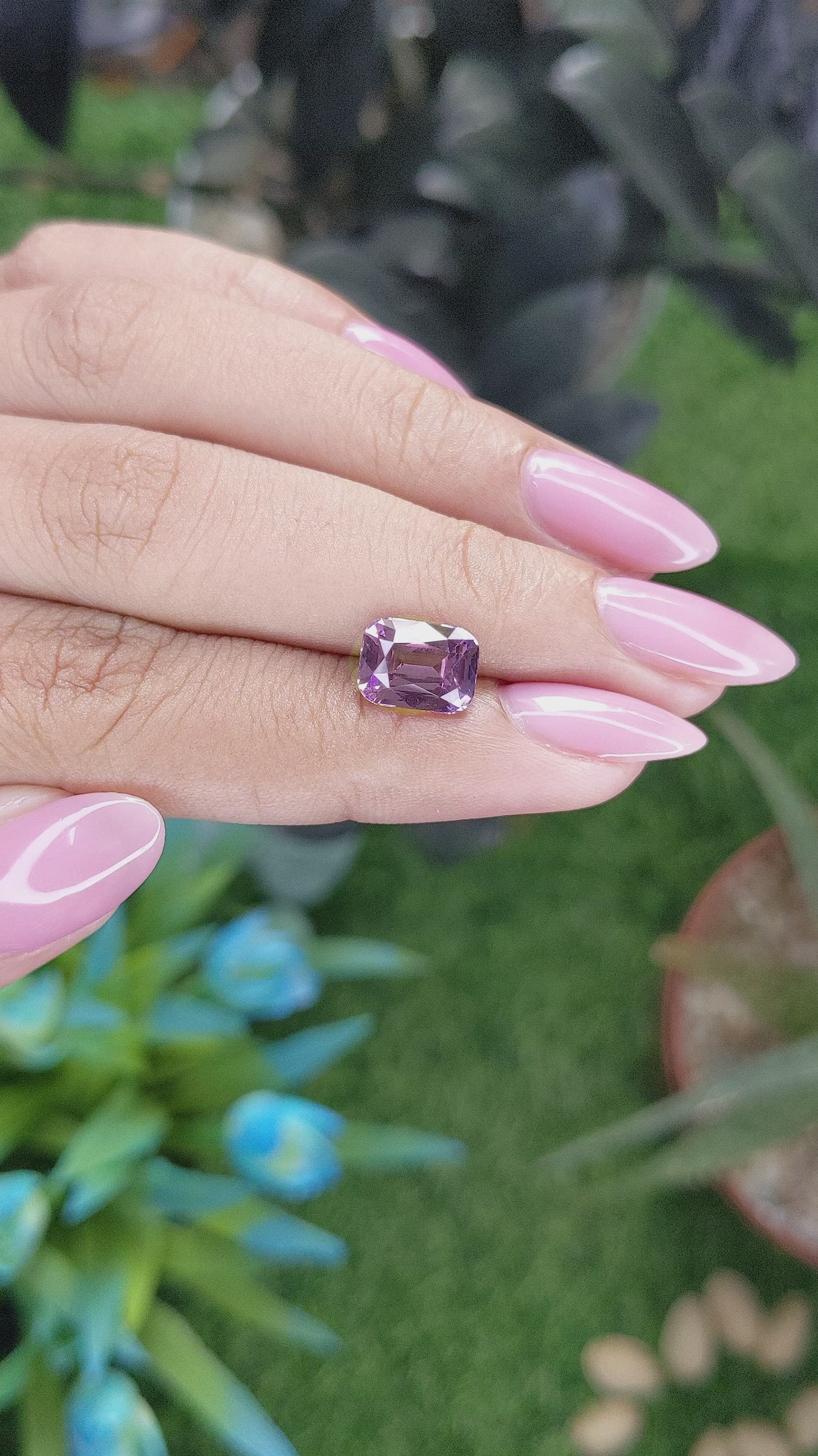 2.60 Ct. Purple Spinel from Tanzania Size Video