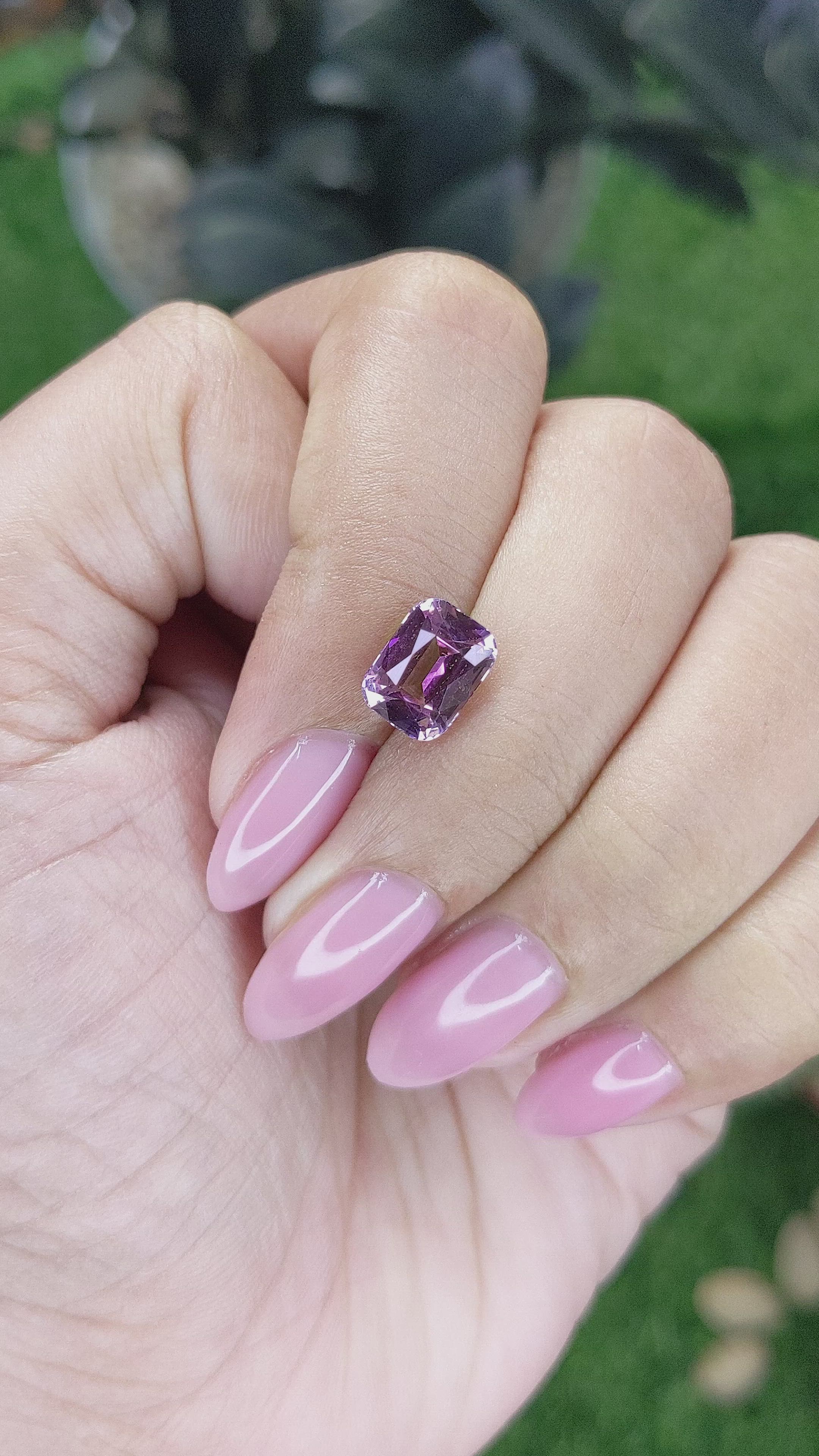 2.60 Ct. Purple Spinel from Tanzania Size Video