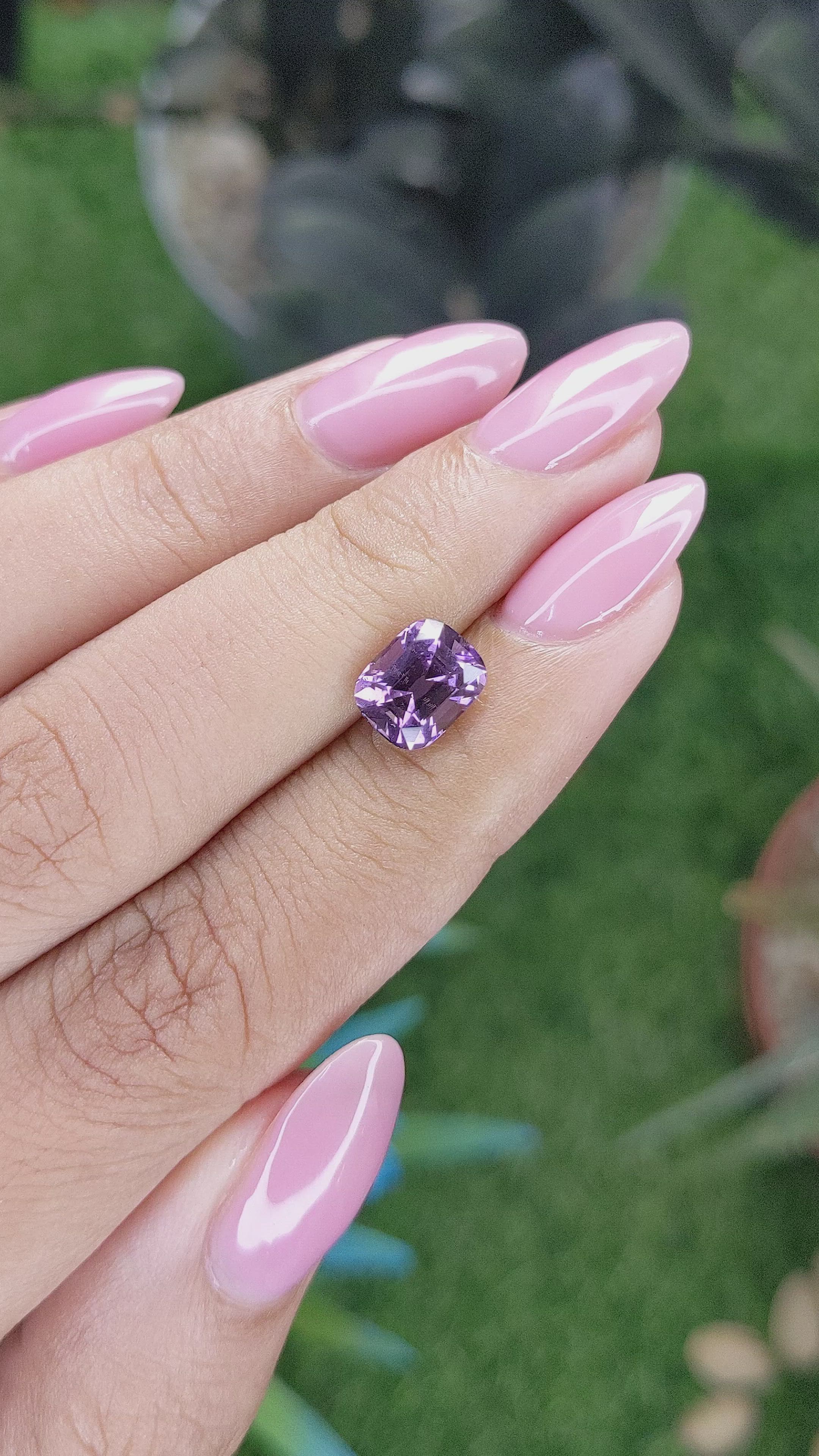 2.13 Ct. Purple Spinel from Tanzania Size Video