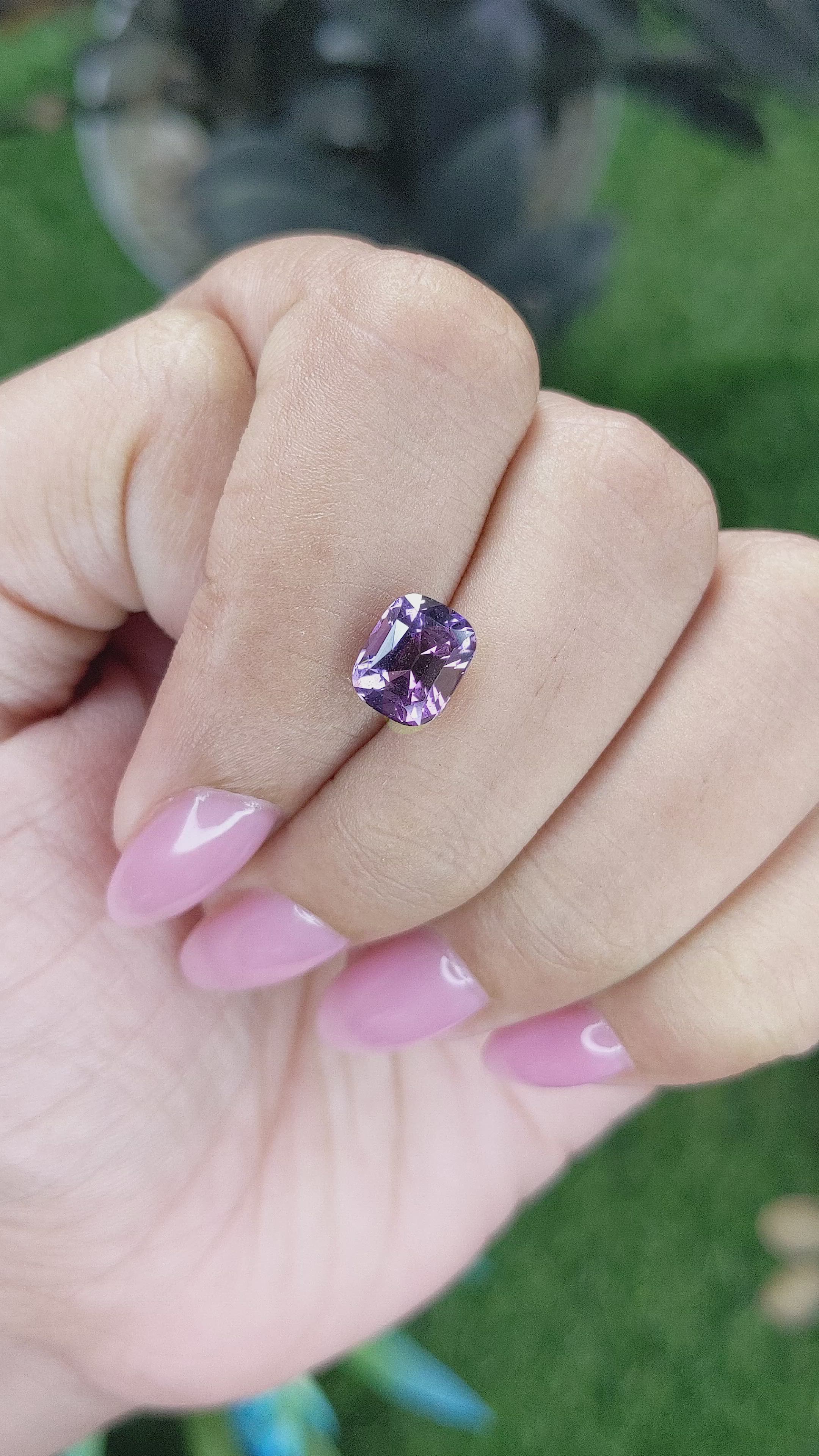 2.13 Ct. Purple Spinel from Tanzania Size Video