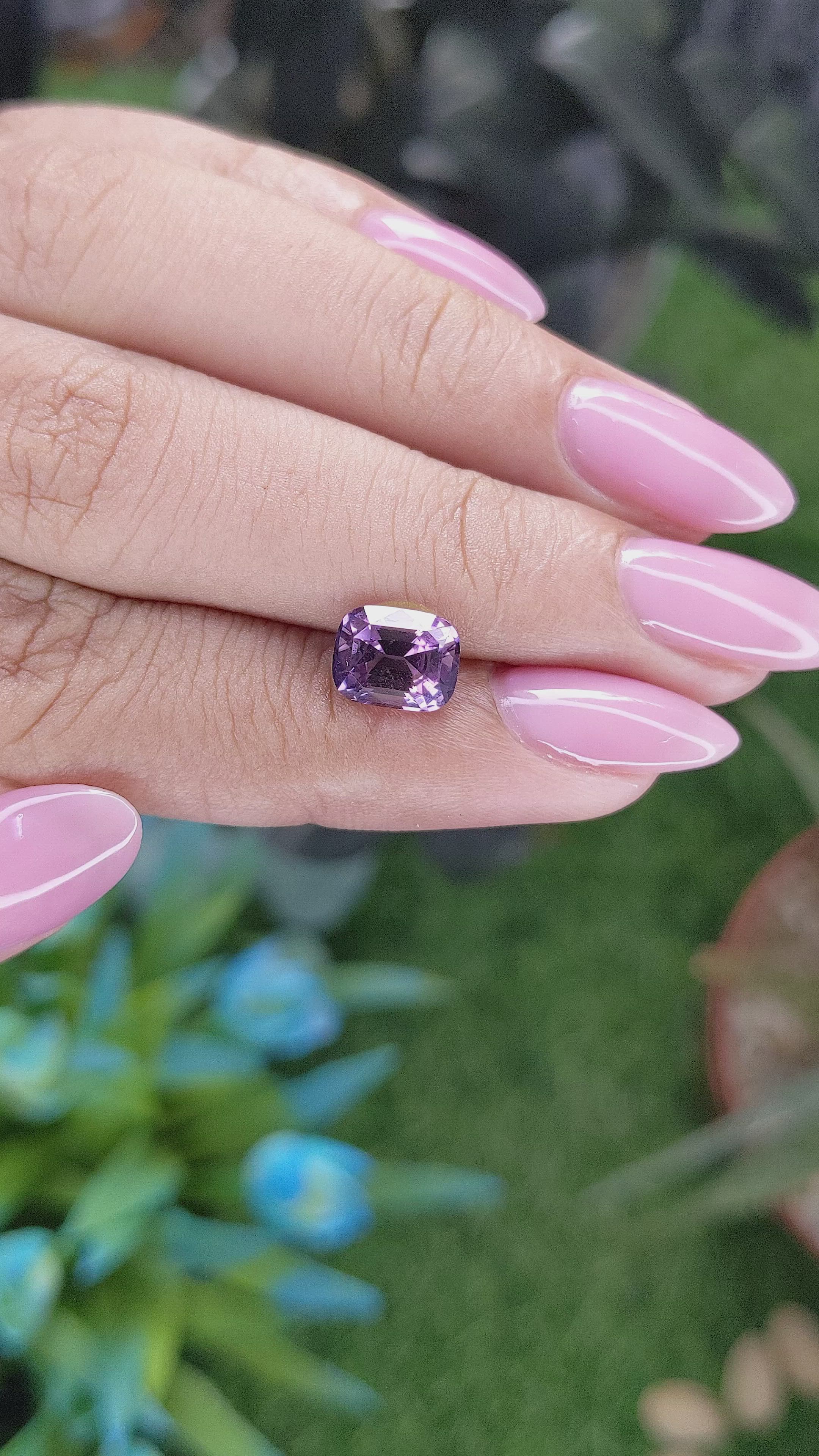2.13 Ct. Purple Spinel from Tanzania Size Video