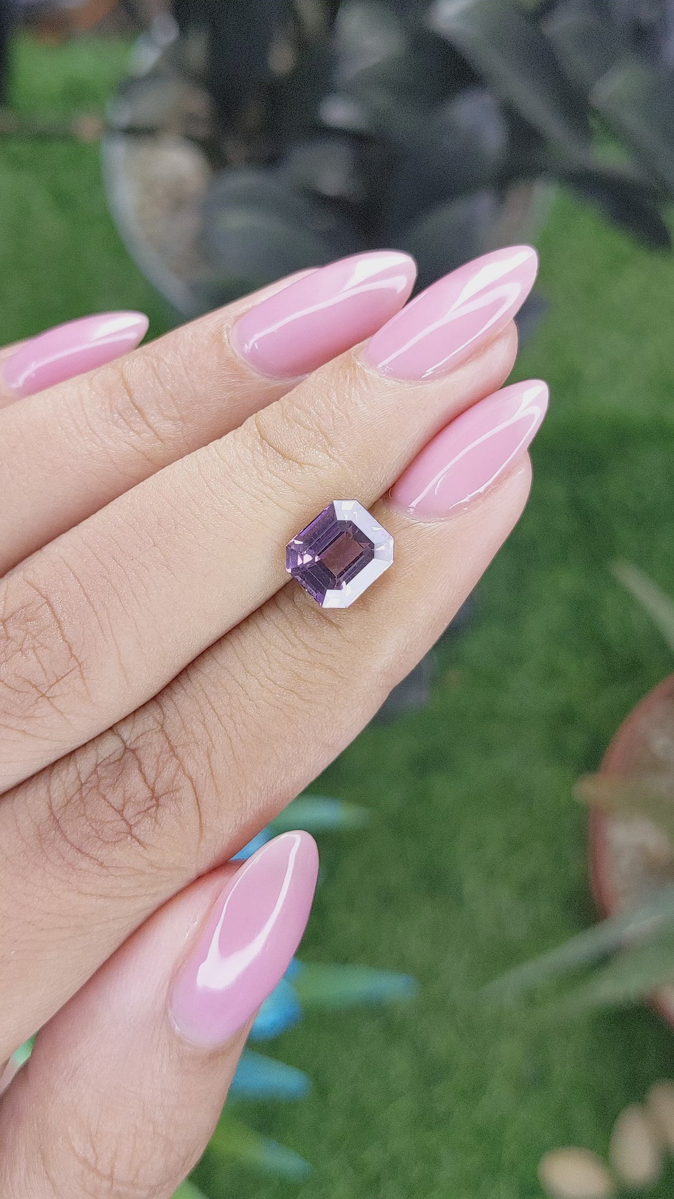 2.61 Ct. Purple Spinel from Tanzania Size Video