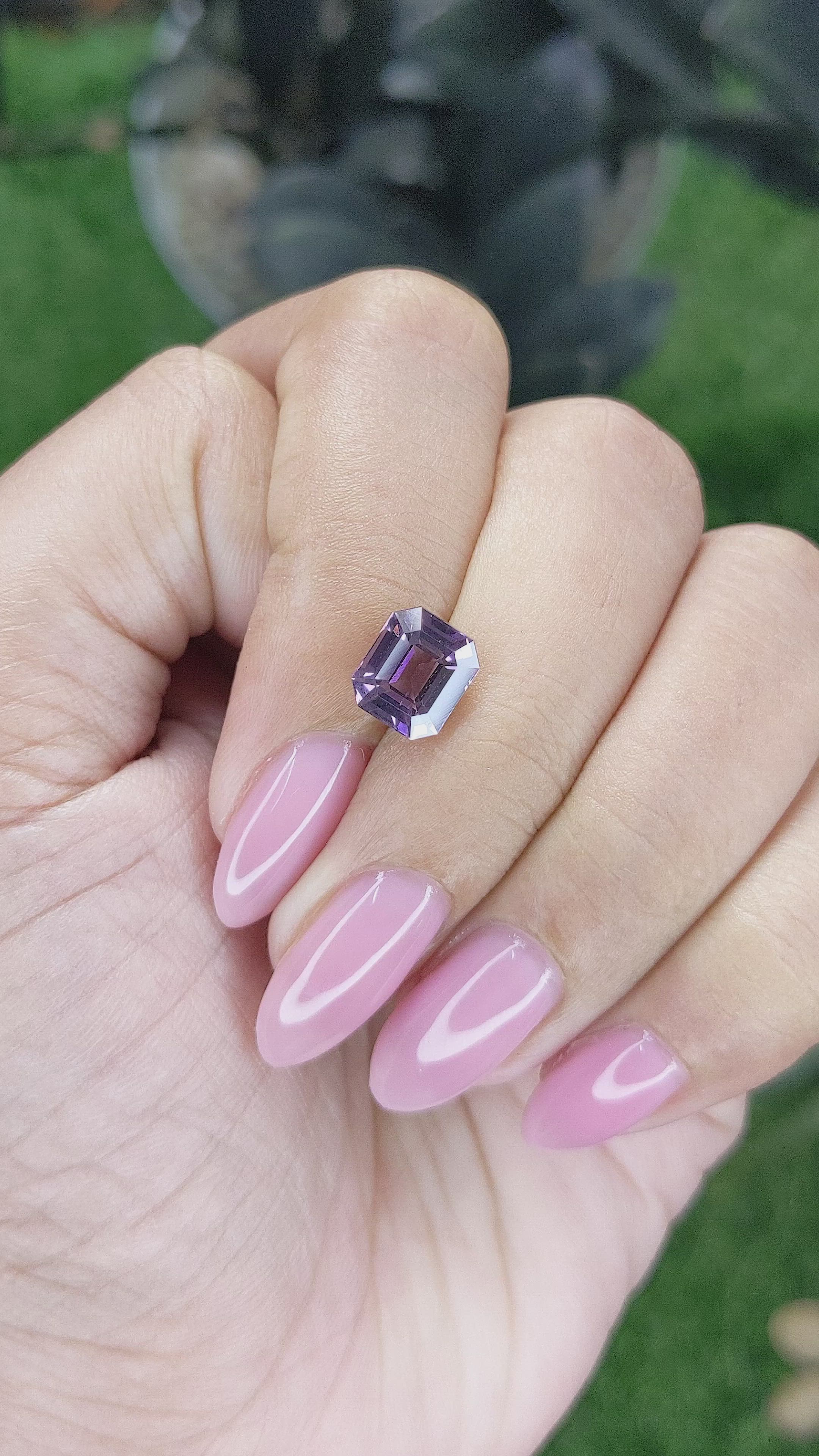 2.61 Ct. Purple Spinel from Tanzania Size Video