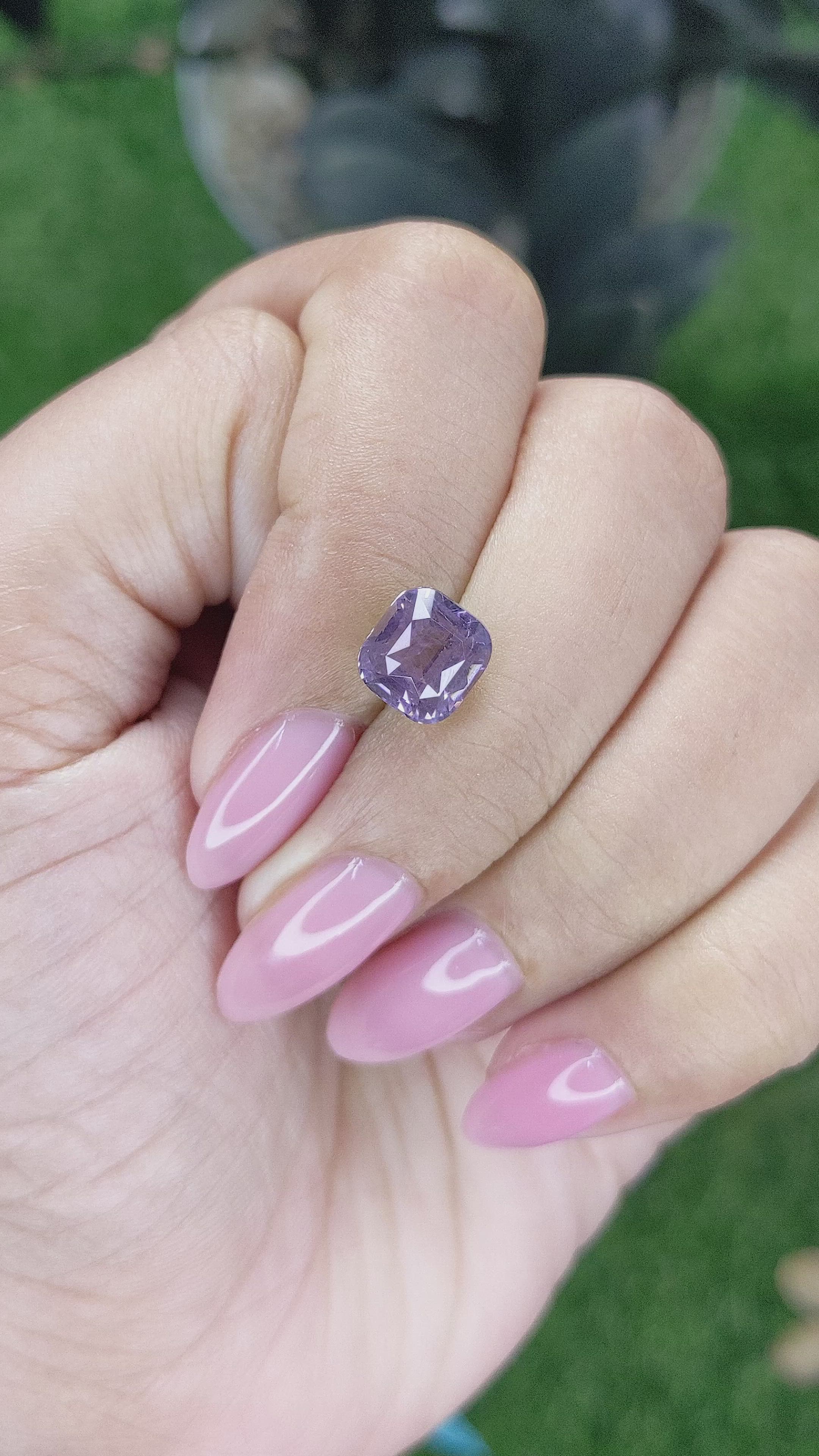 3.08 Ct. Purple Spinel from Tanzania Size Video