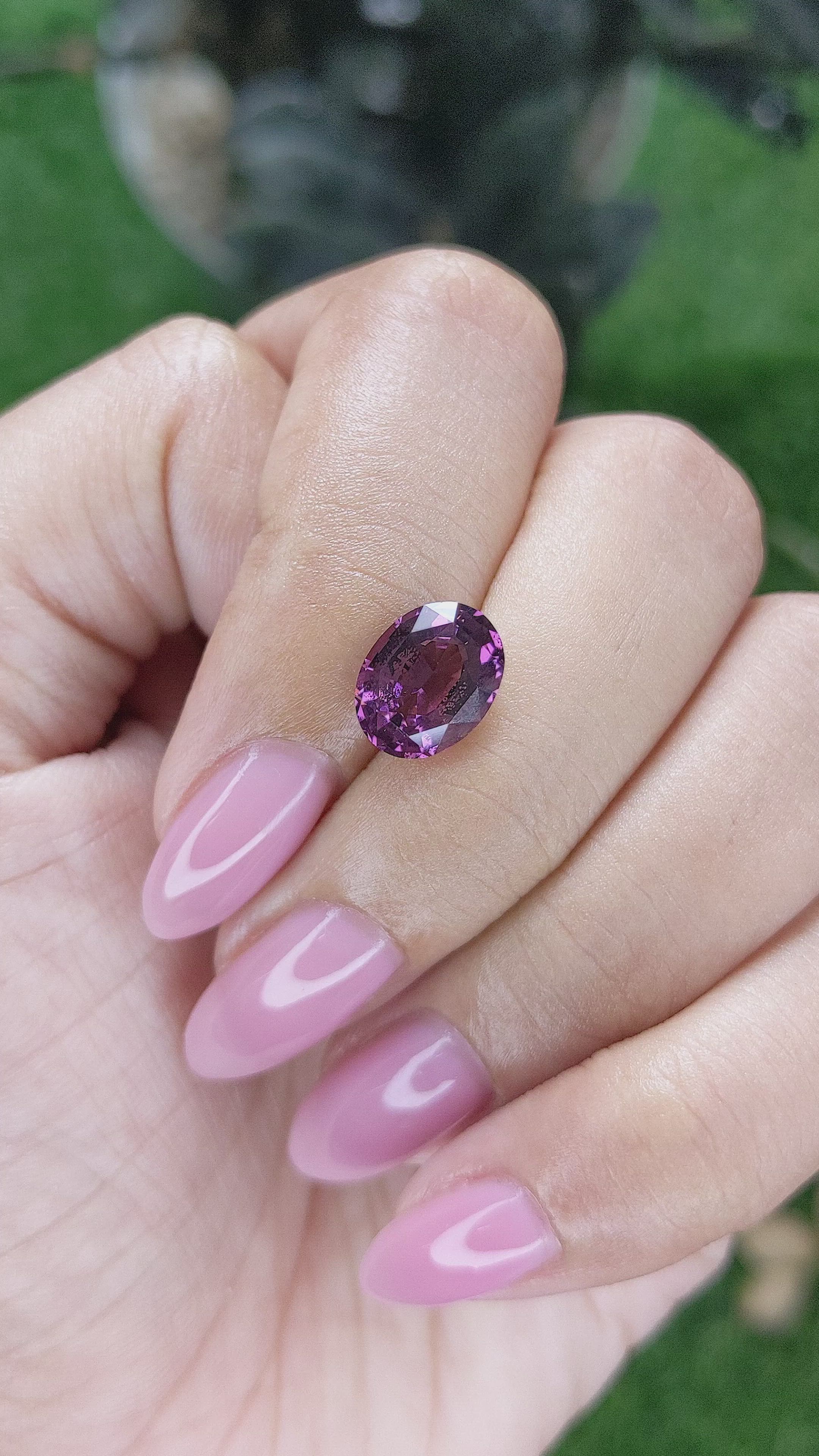 3.02 Ct. Pinkish Purple Spinel from Tanzania Size Video