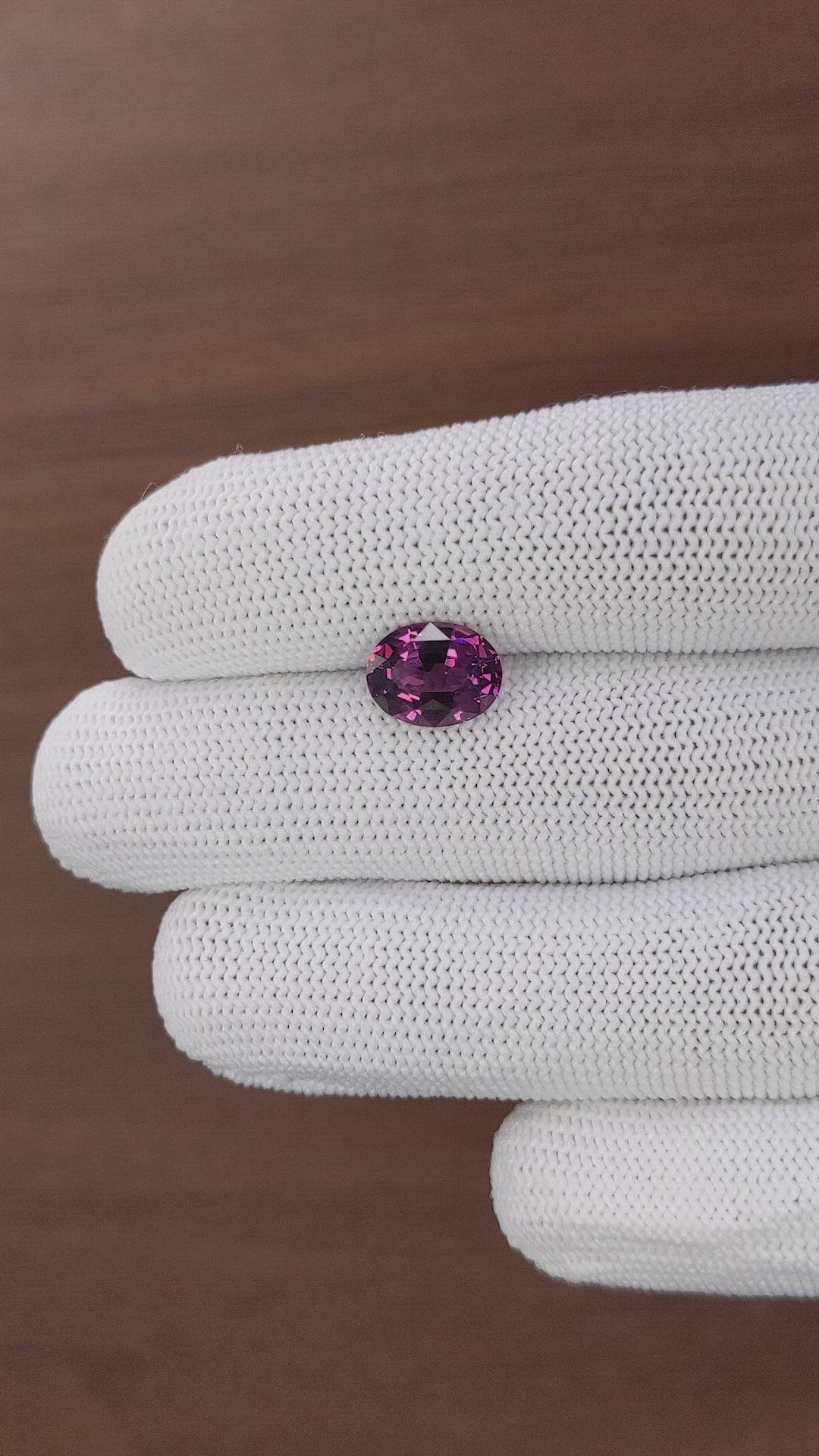 3.02 Ct. Pinkish Purple Spinel from Tanzania Size Video