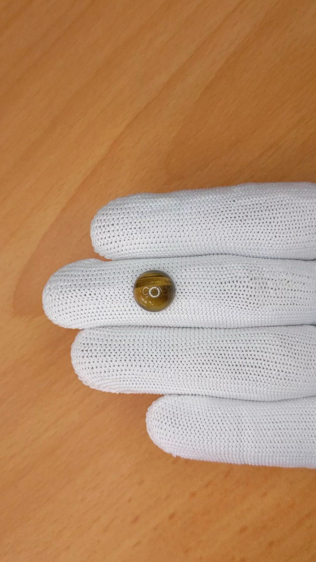 4.22 Ct. Cabochon Tiger's Eye from Ceylon (Sri Lanka) Size Video