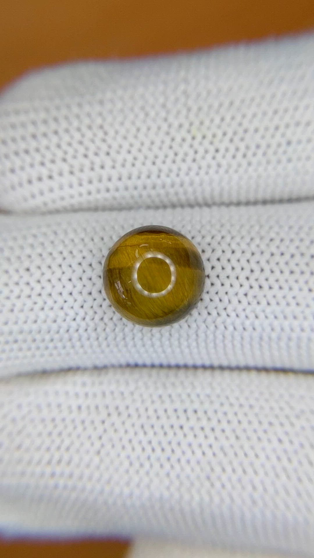 4.28 Ct. Cabochon Tiger's Eye from Ceylon (Sri Lanka) Size Video