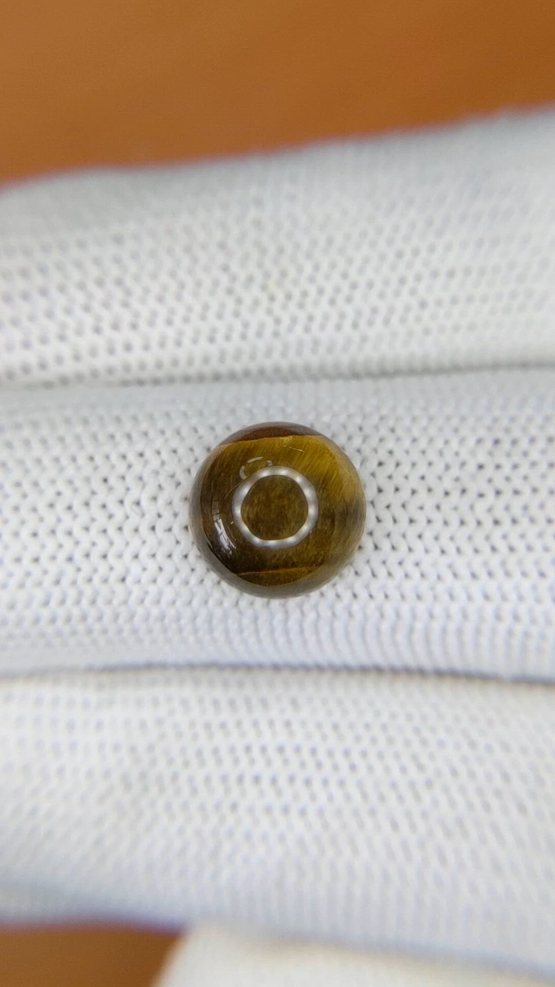 4.24 Ct. Cabochon Tiger's Eye from Ceylon (Sri Lanka) Size Video
