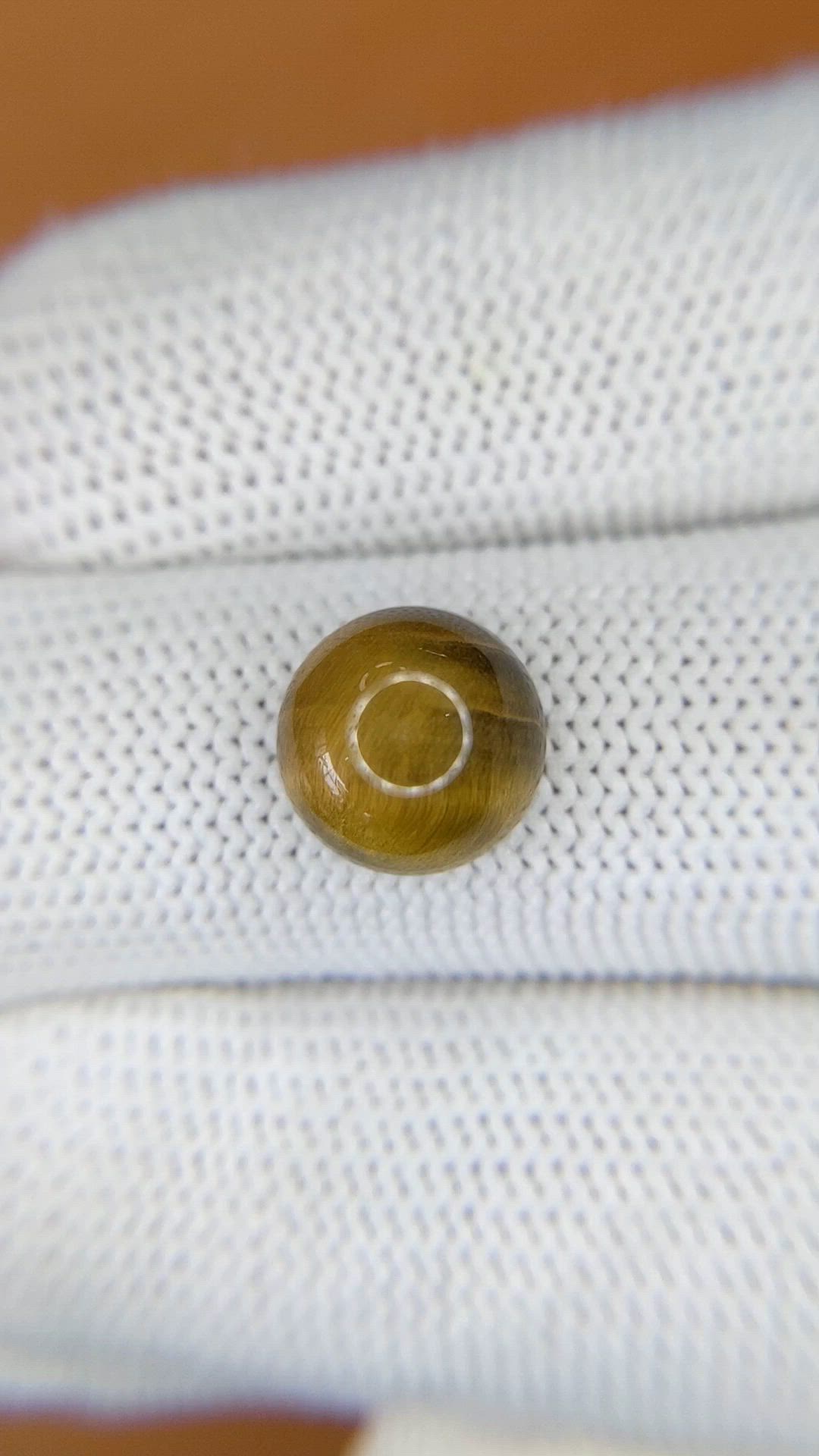 4.24 Ct. Cabochon Tiger's Eye from Ceylon (Sri Lanka) Size Video