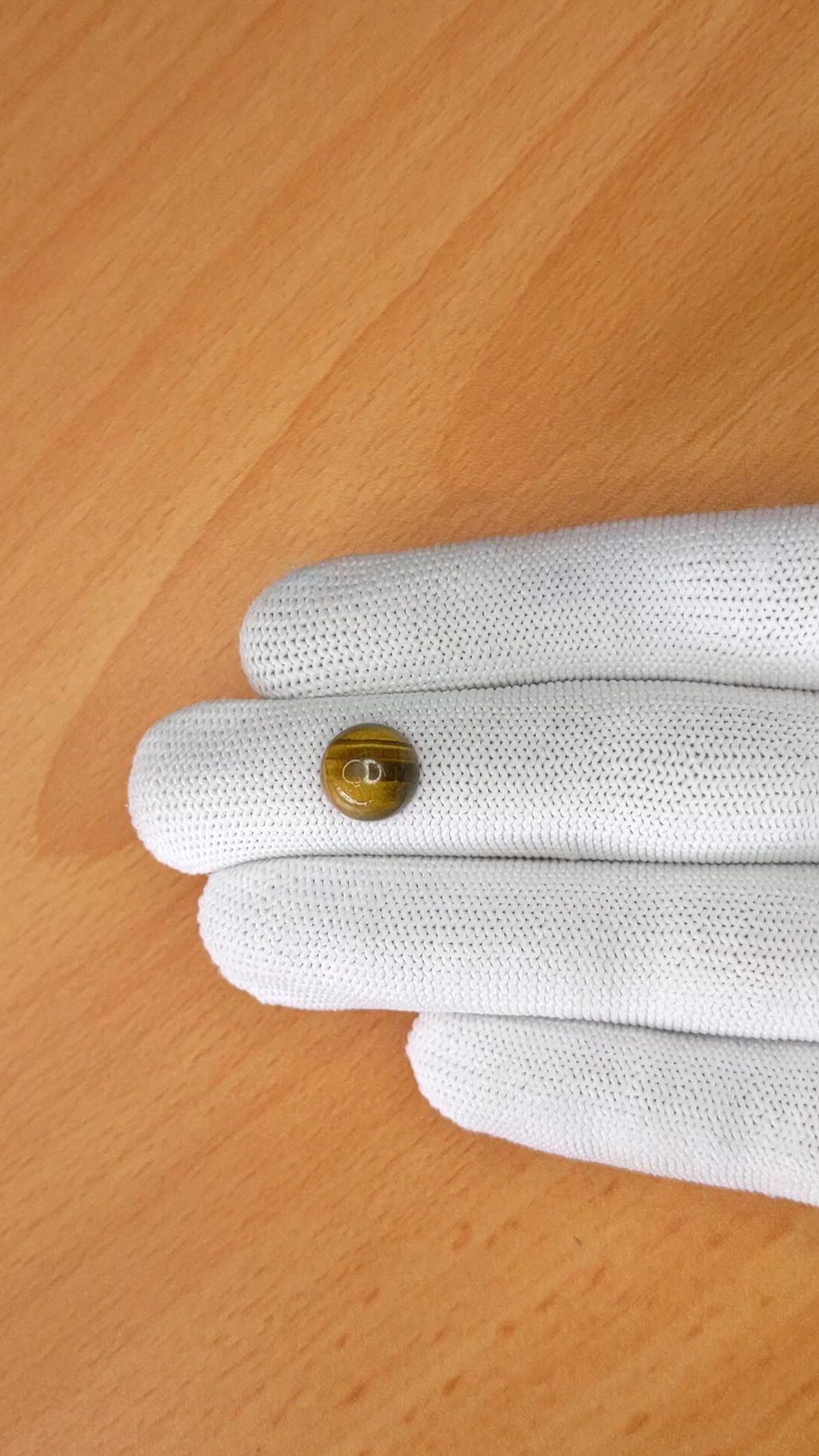 4.50 Ct. Cabochon Tiger's Eye from Ceylon (Sri Lanka) Size Video