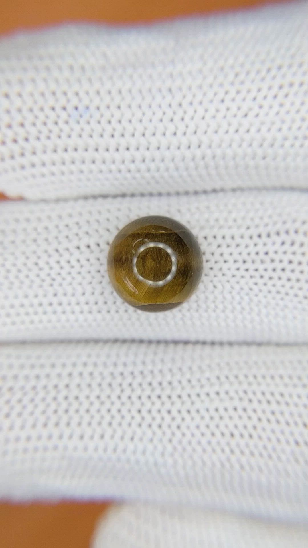 4.36 Ct. Cabochon Tiger's Eye from Ceylon (Sri Lanka) Size Video