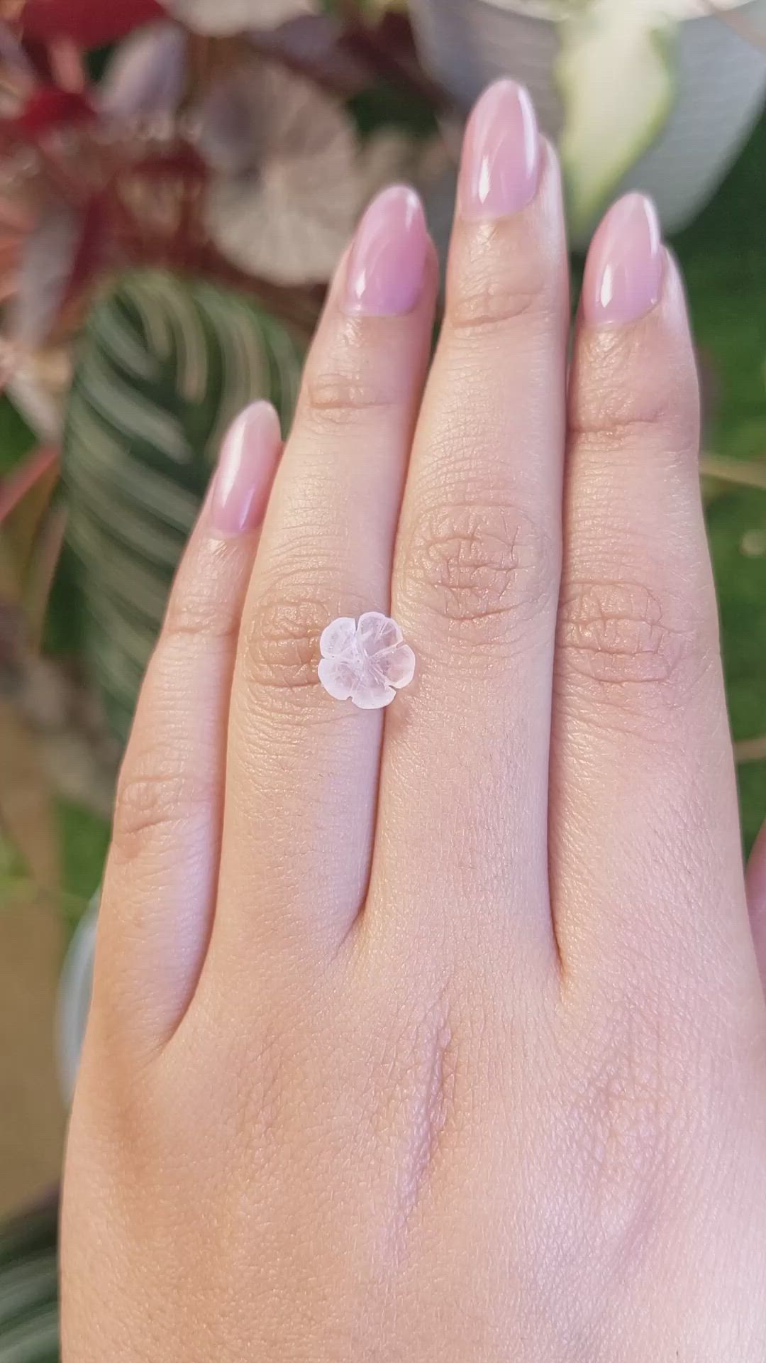 1.16 Ct. Pink Rose Quartz from Madagascar Size Video