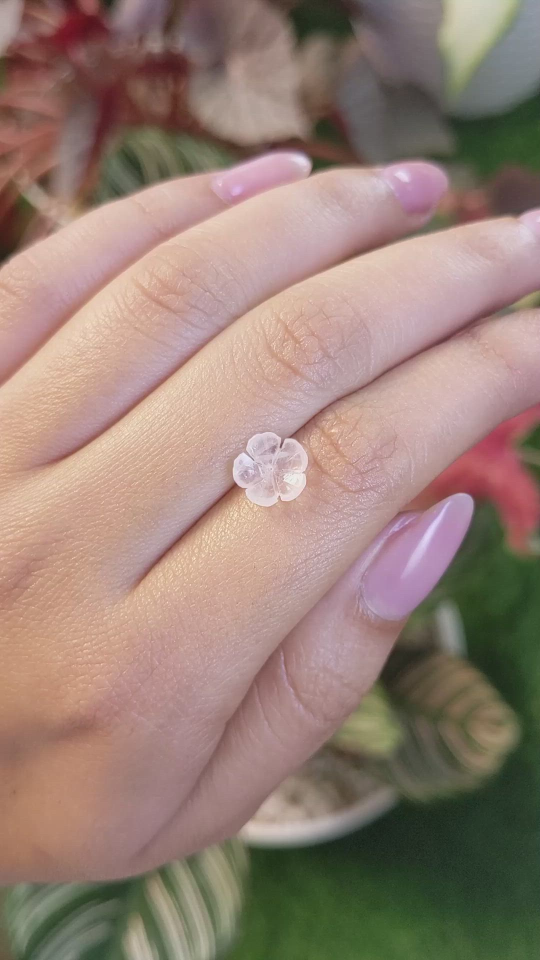 1.16 Ct. Pink Rose Quartz from Madagascar Size Video