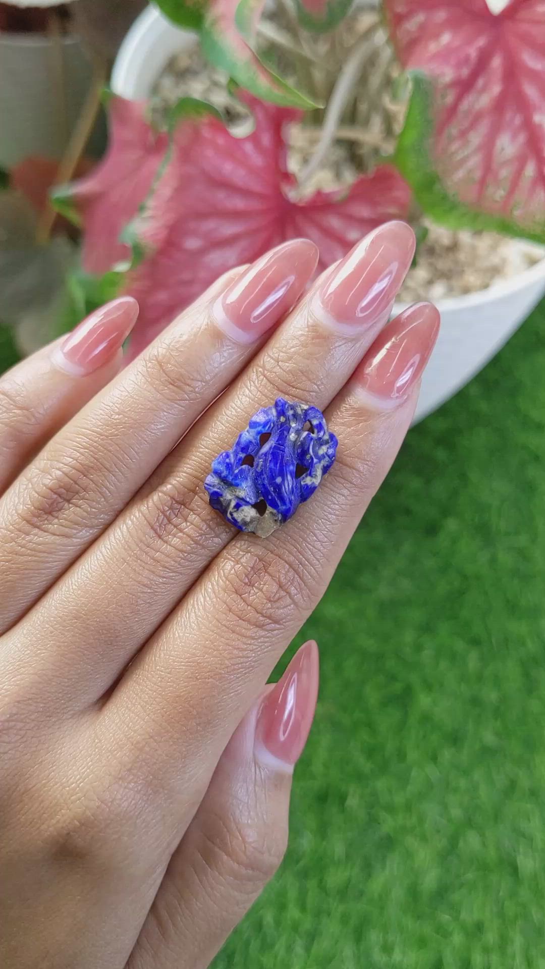 10.74 Ct. Lapis from Afghanistan Size Video