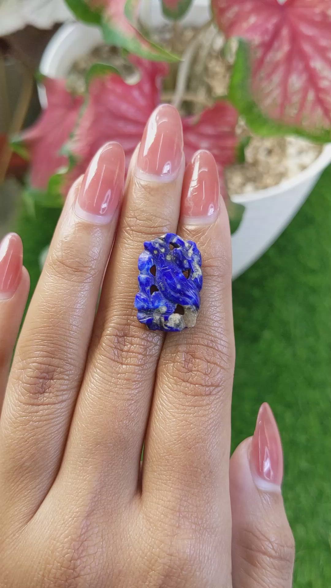 10.74 Ct. Lapis from Afghanistan Size Video