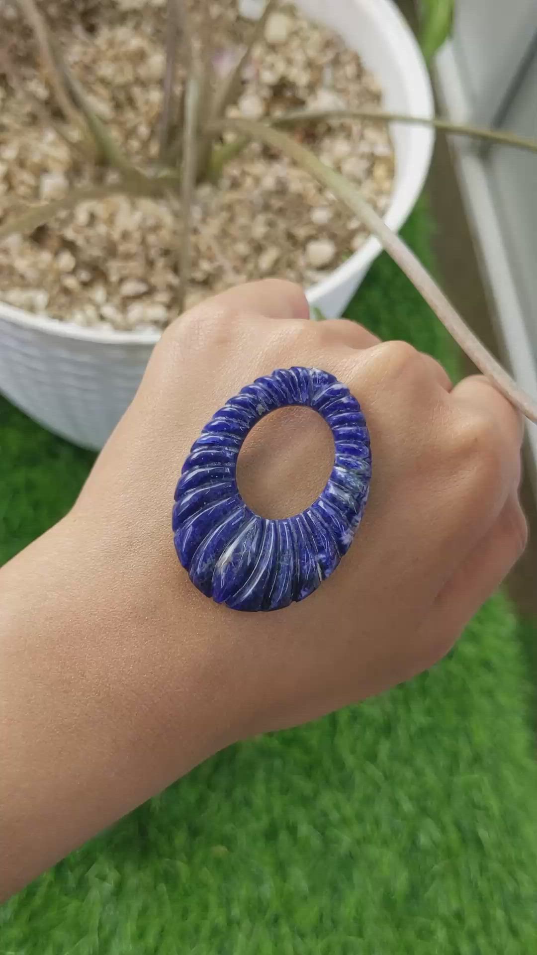 46.02 Ct. Lapis from Afghanistan Size Video