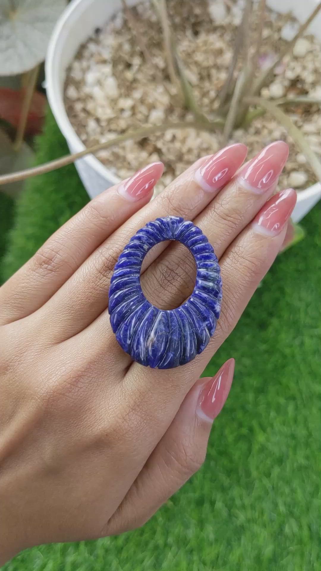 46.02 Ct. Lapis from Afghanistan Size Video