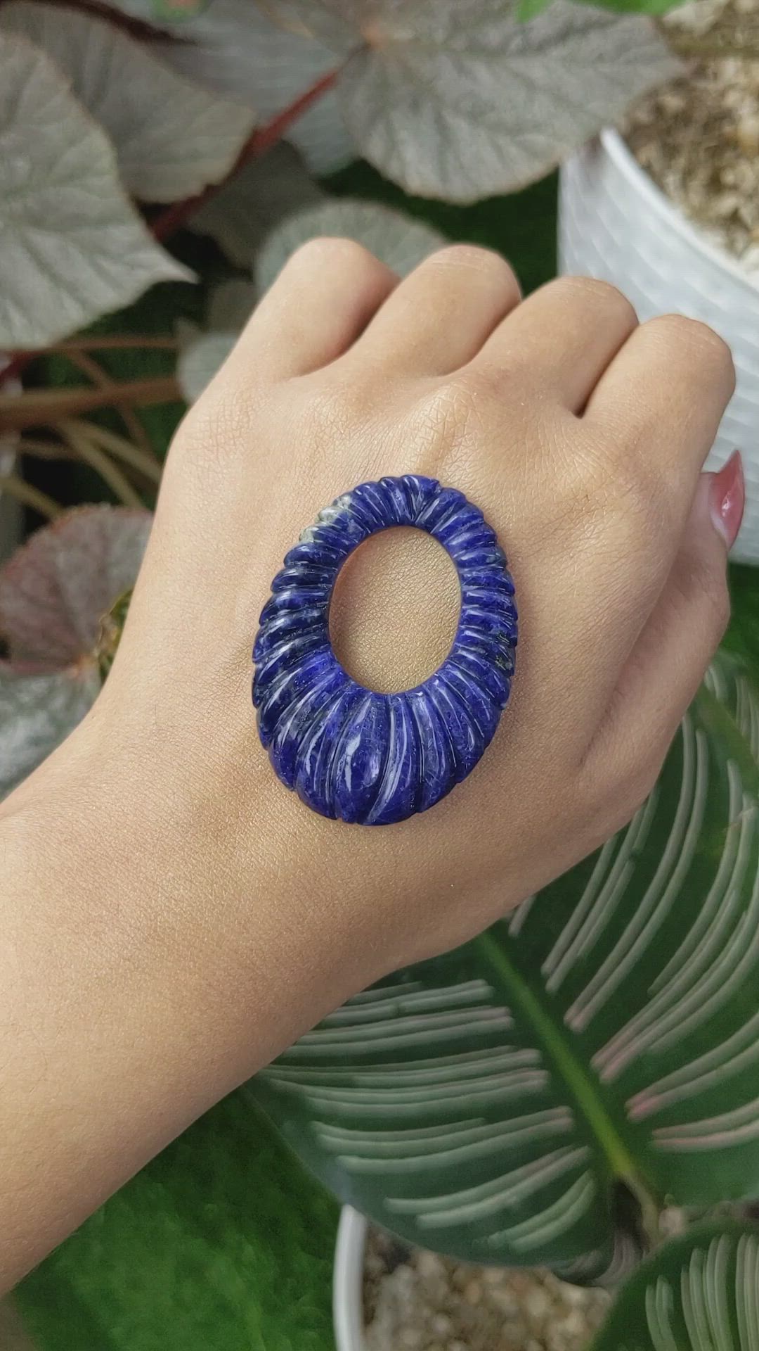 46.61 Ct. Lapis from Afghanistan Size Video
