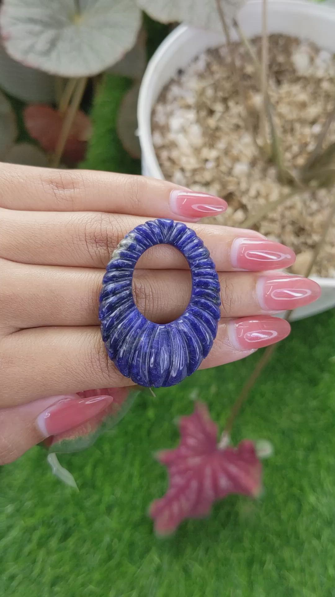 46.61 Ct. Lapis from Afghanistan Size Video