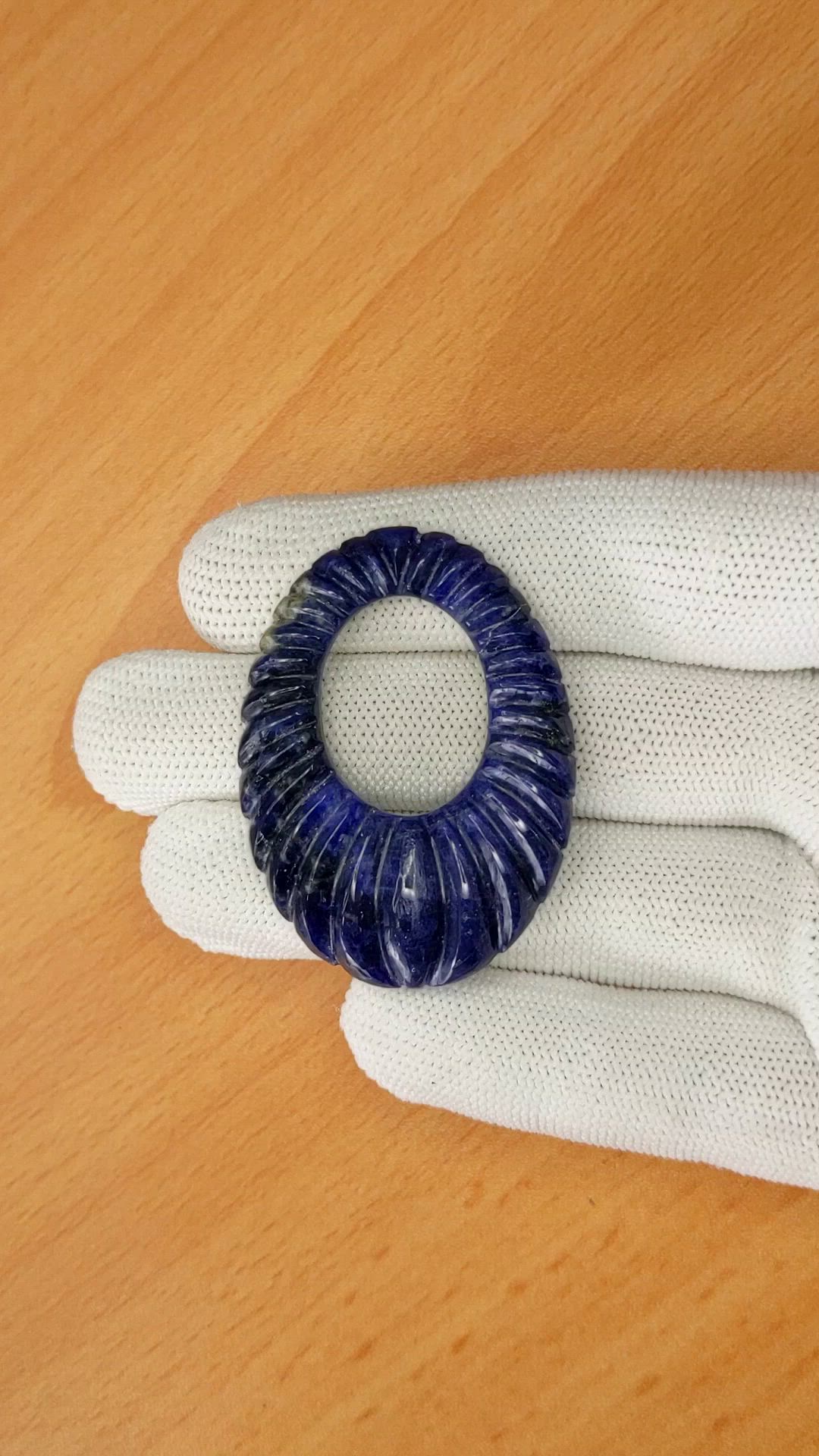 46.61 Ct. Lapis from Afghanistan Size Video