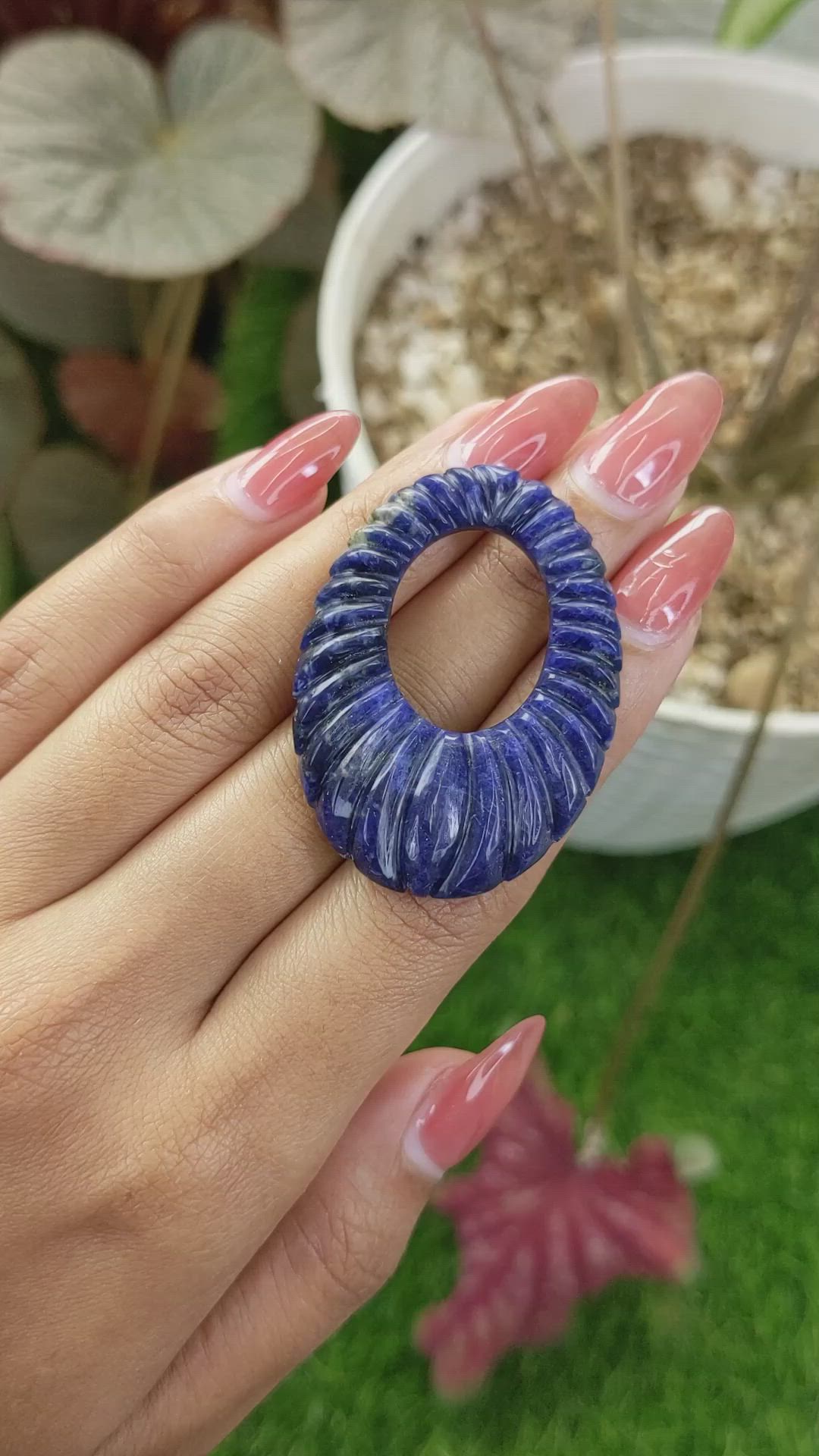 46.61 Ct. Lapis from Afghanistan Size Video
