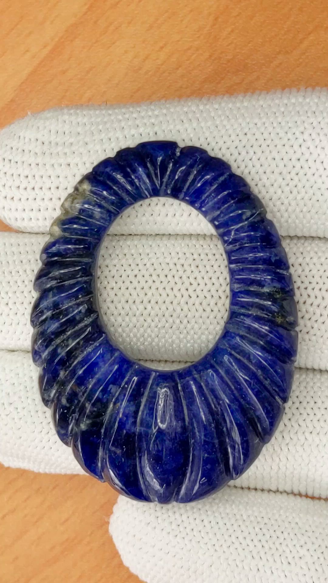 46.61 Ct. Lapis from Afghanistan Size Video