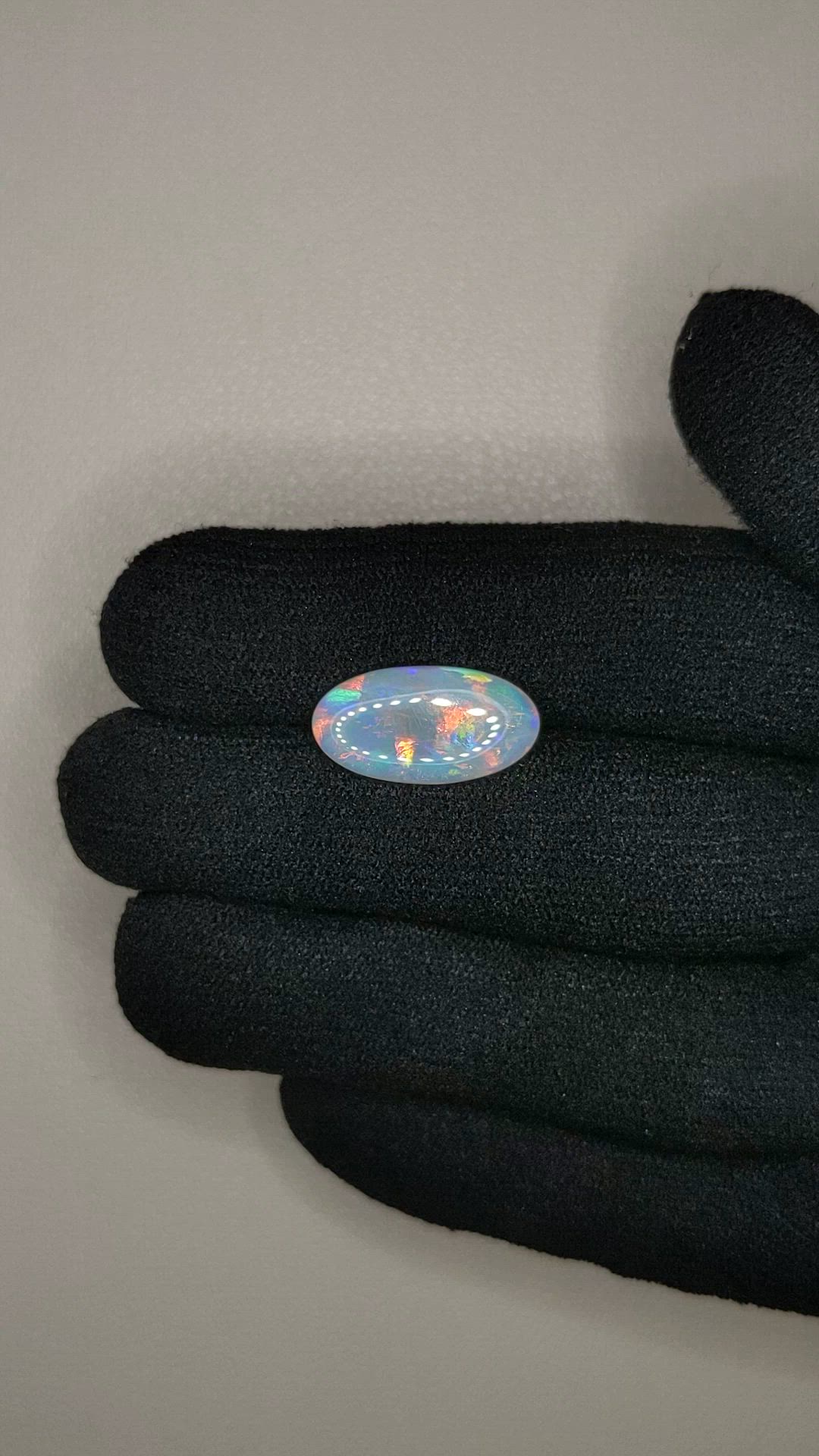 2.63 Ct. Multi Color White Opal from Australia Size Video