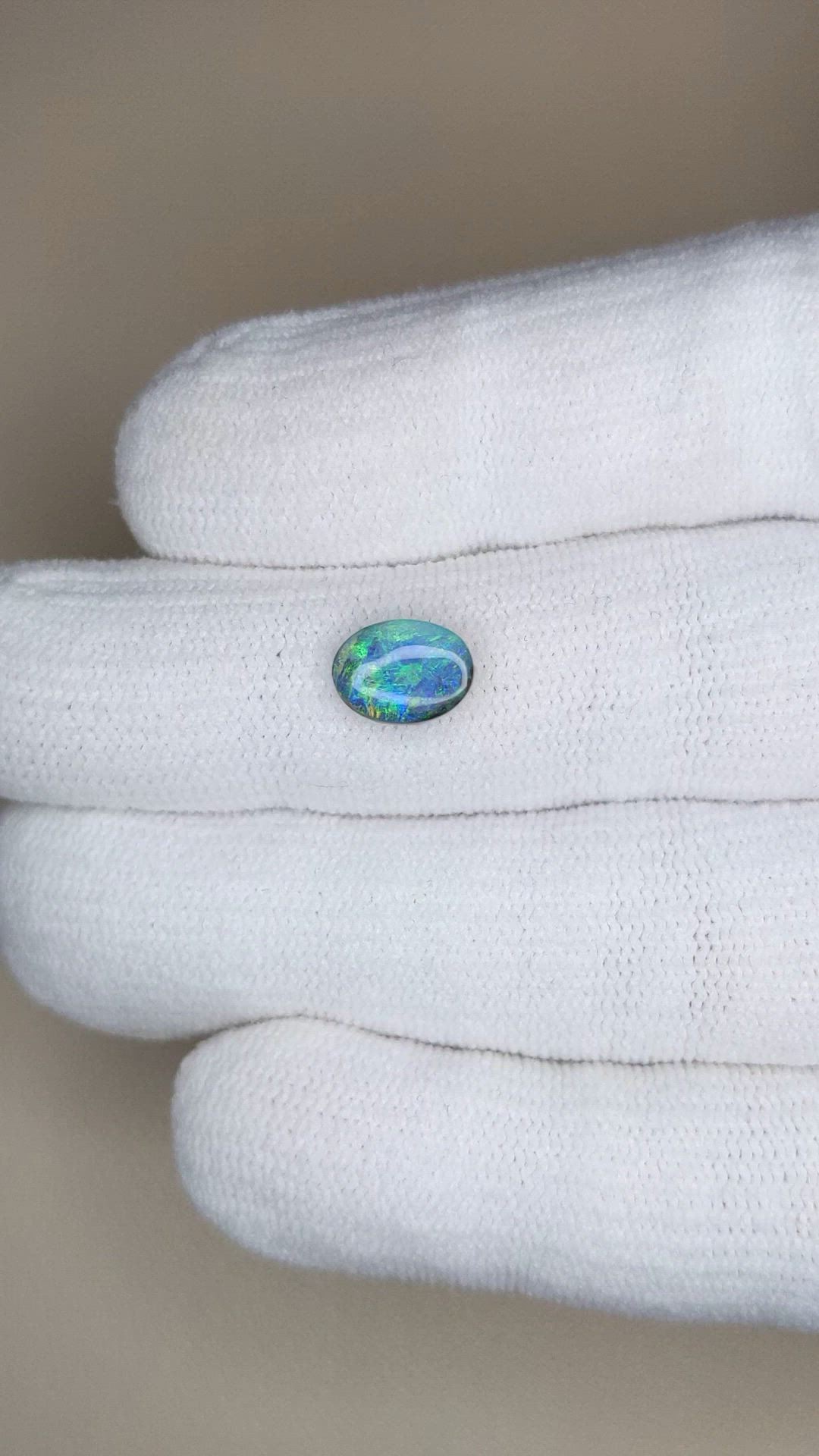 1.78 Ct. Multi Color Black Opal from Australia Size Video