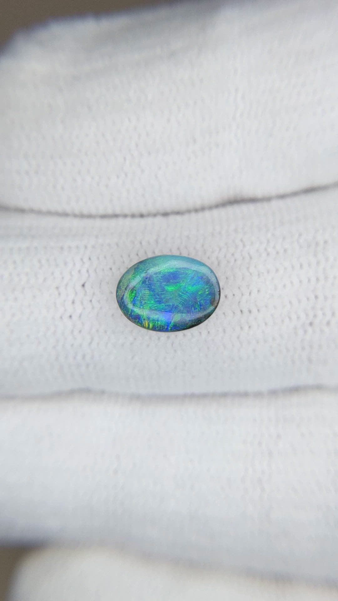 1.78 Ct. Multi Color Black Opal from Australia Size Video