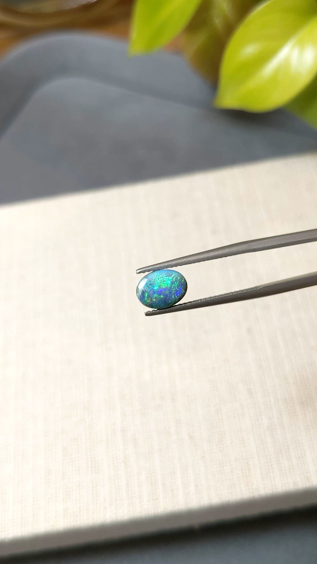 1.78 Ct. Multi Color Black Opal from Australia Size Video