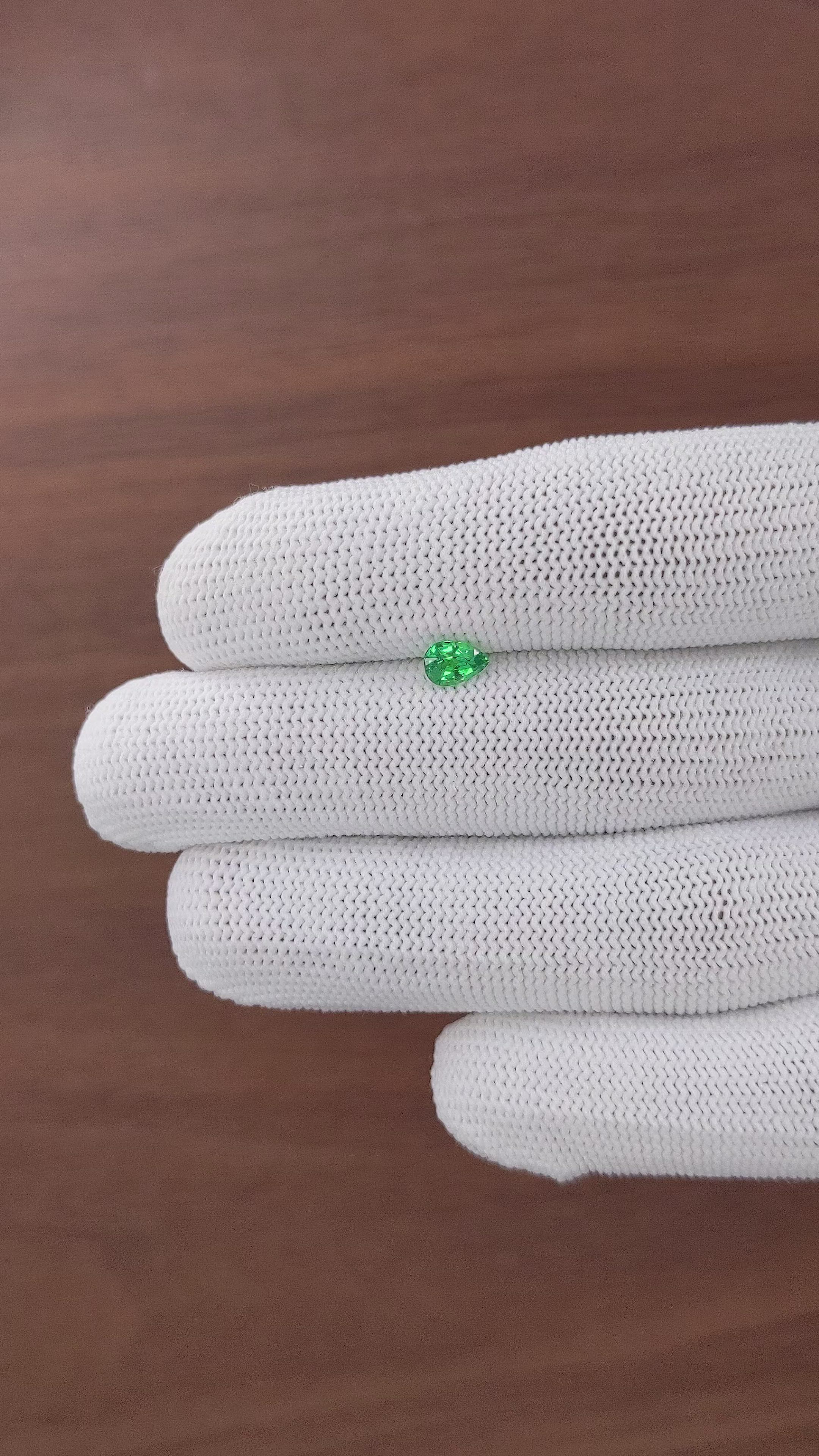0.51 Ct. Tsavorite Garnet from Tanzania Size Video