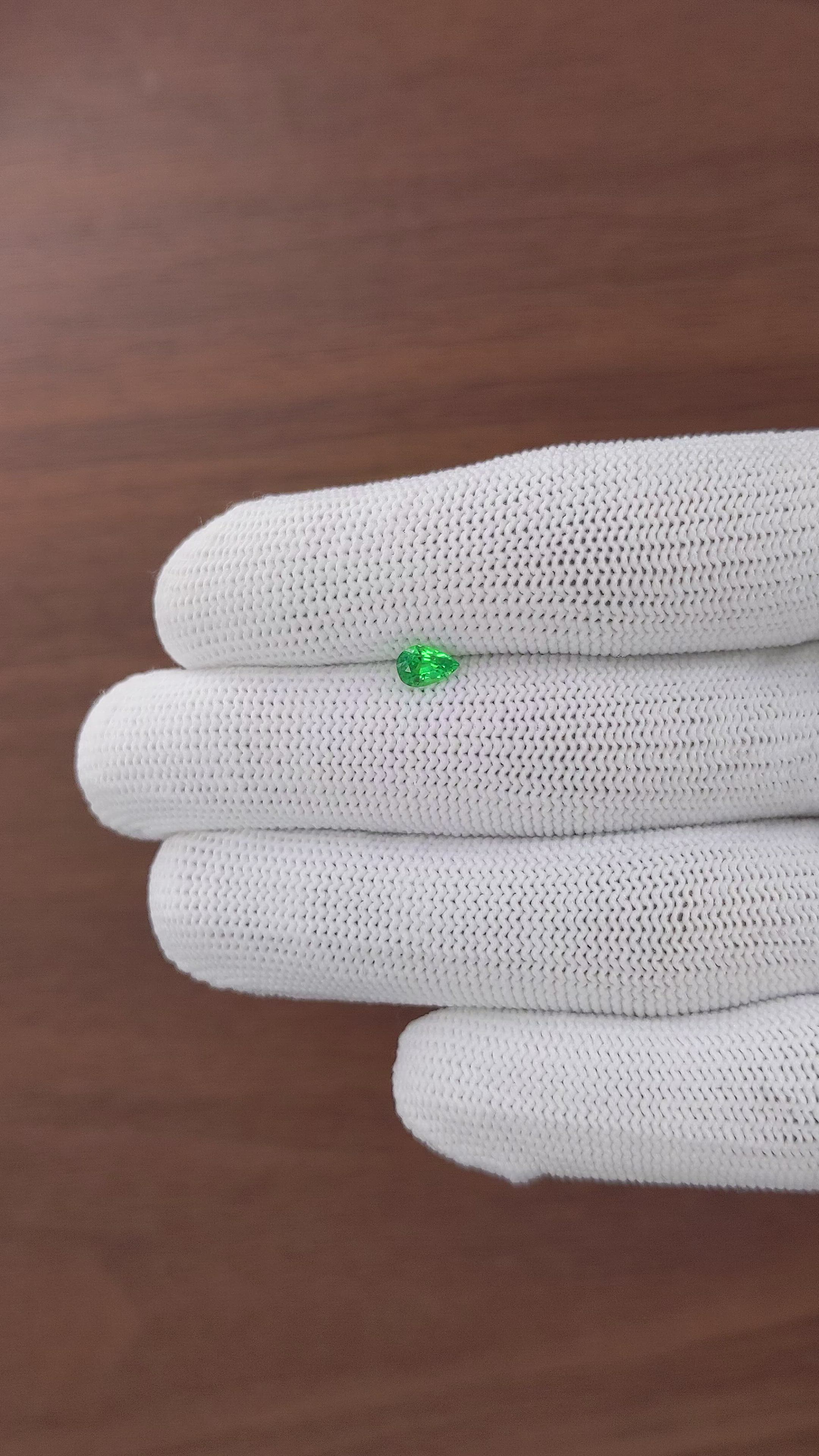 0.48 Ct. Tsavorite Garnet from Tanzania Size Video