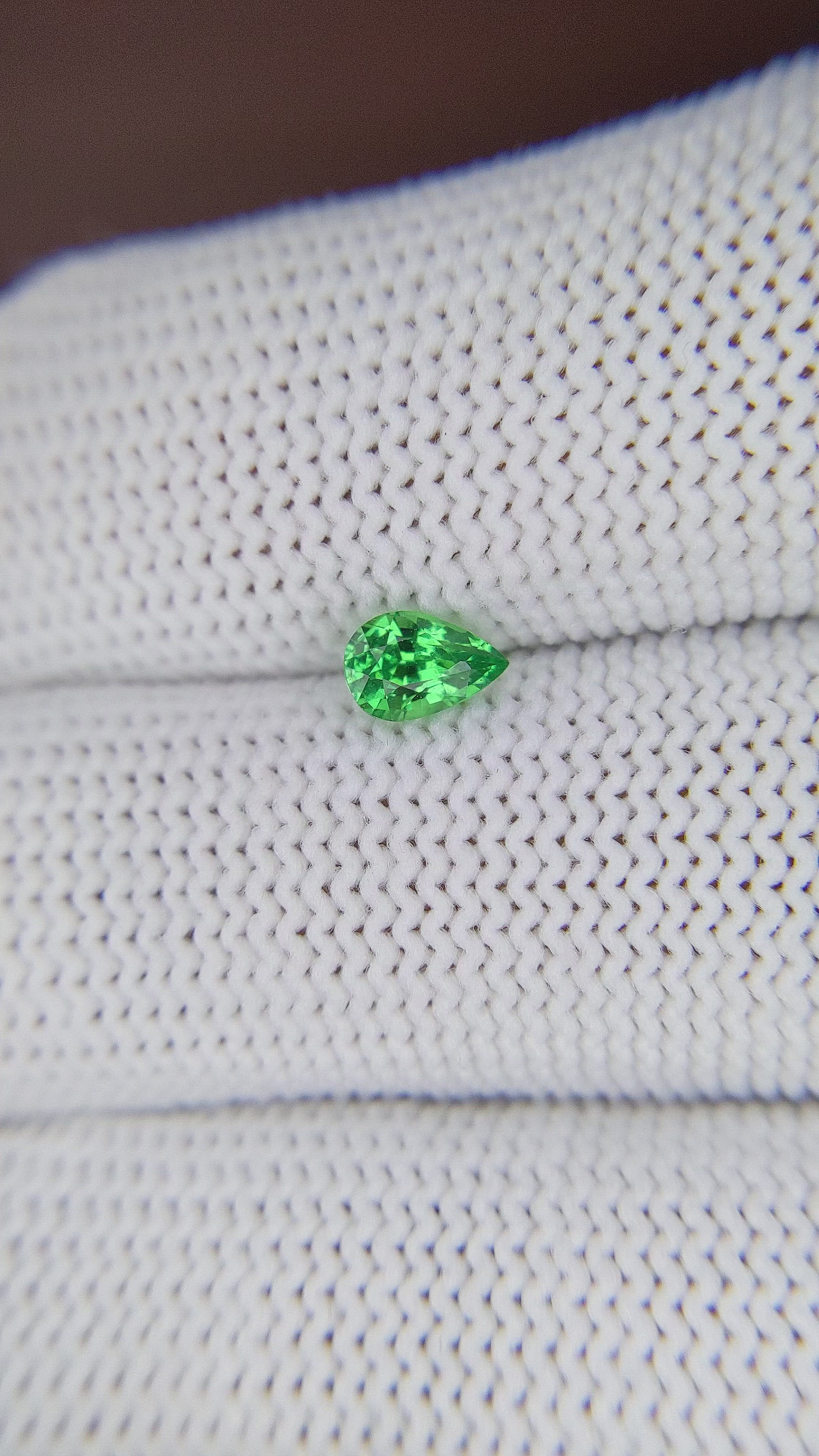 0.48 Ct. Tsavorite Garnet from Tanzania Size Video