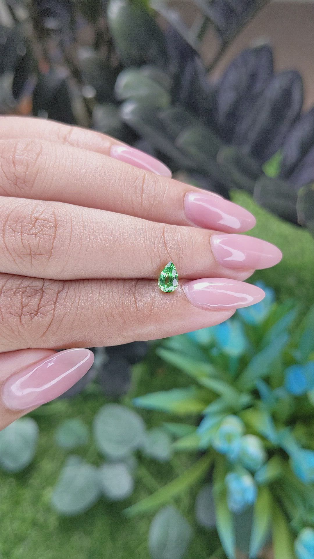 0.60 Ct. Tsavorite Garnet from Tanzania Size Video
