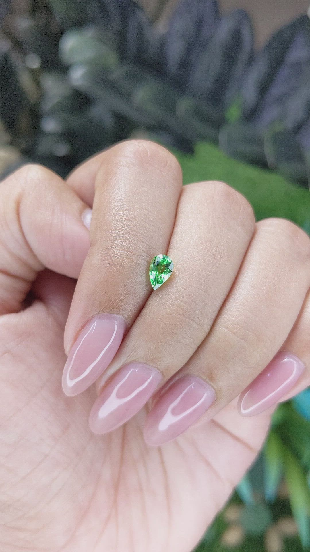 0.60 Ct. Tsavorite Garnet from Tanzania Size Video