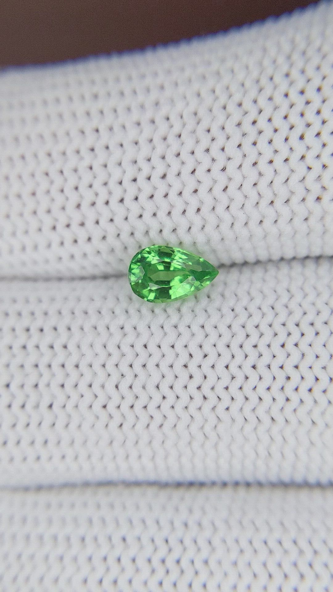 0.72 Ct. Tsavorite Garnet from Tanzania Size Video