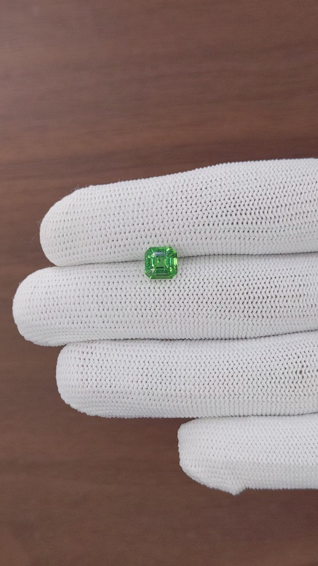 1.64 Ct. Tsavorite Garnet from Tanzania Size Video