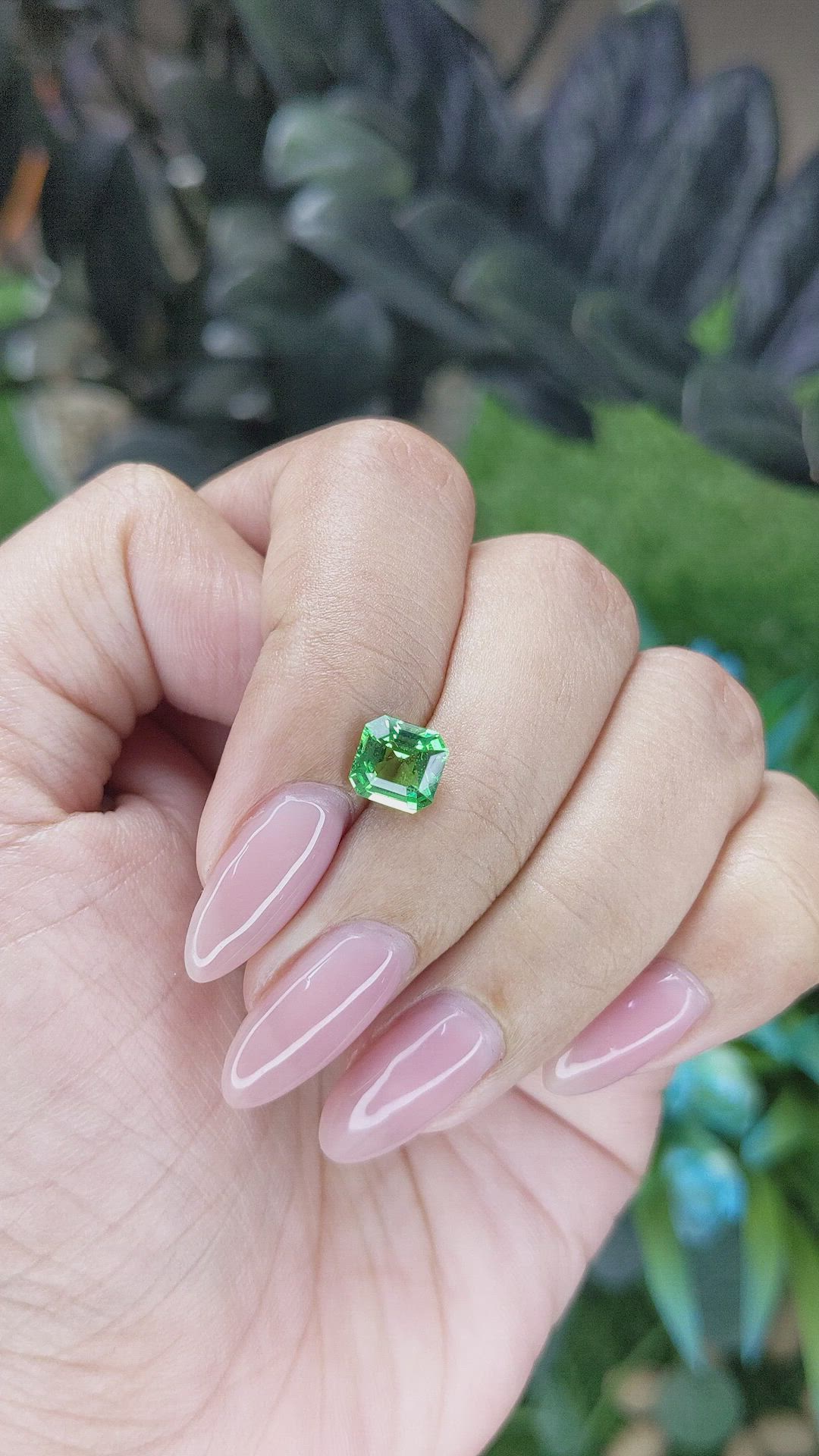 1.64 Ct. Tsavorite Garnet from Tanzania Size Video