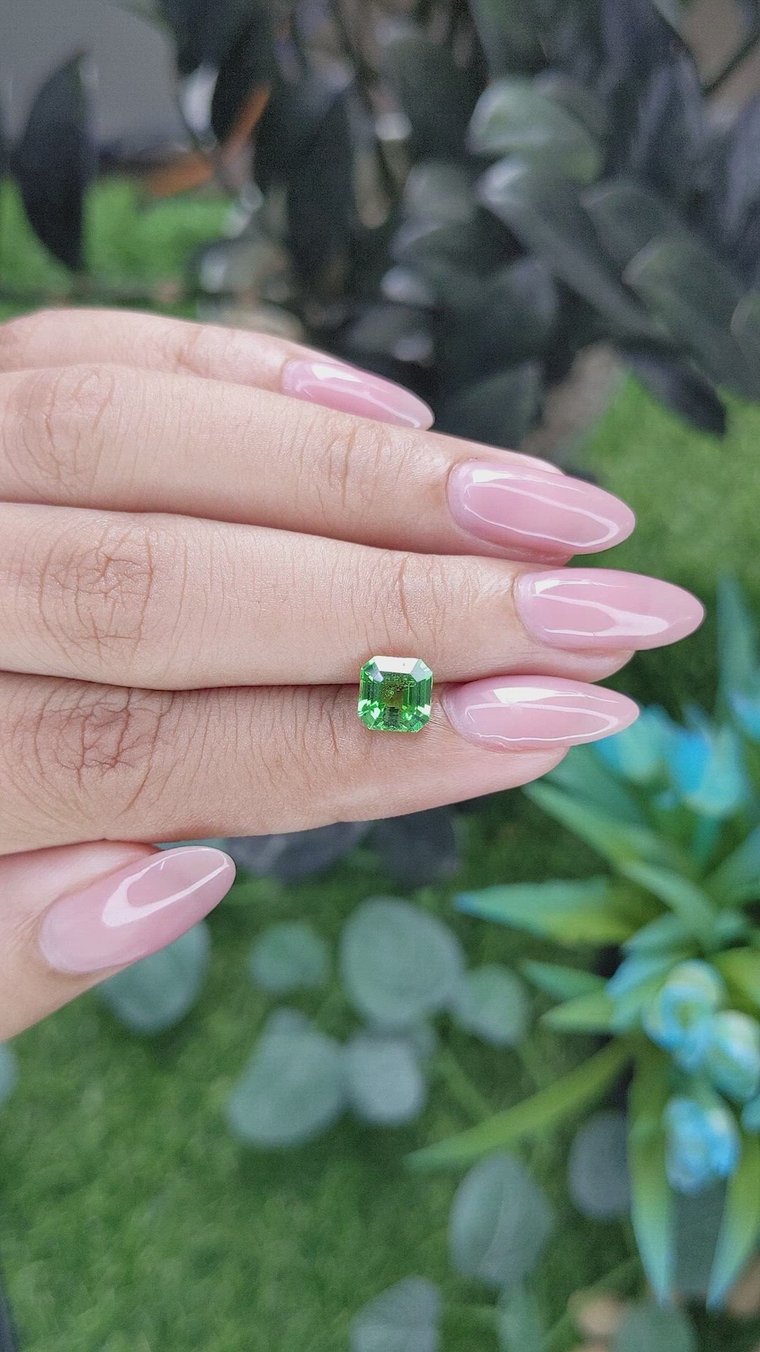 1.64 Ct. Tsavorite Garnet from Tanzania Size Video