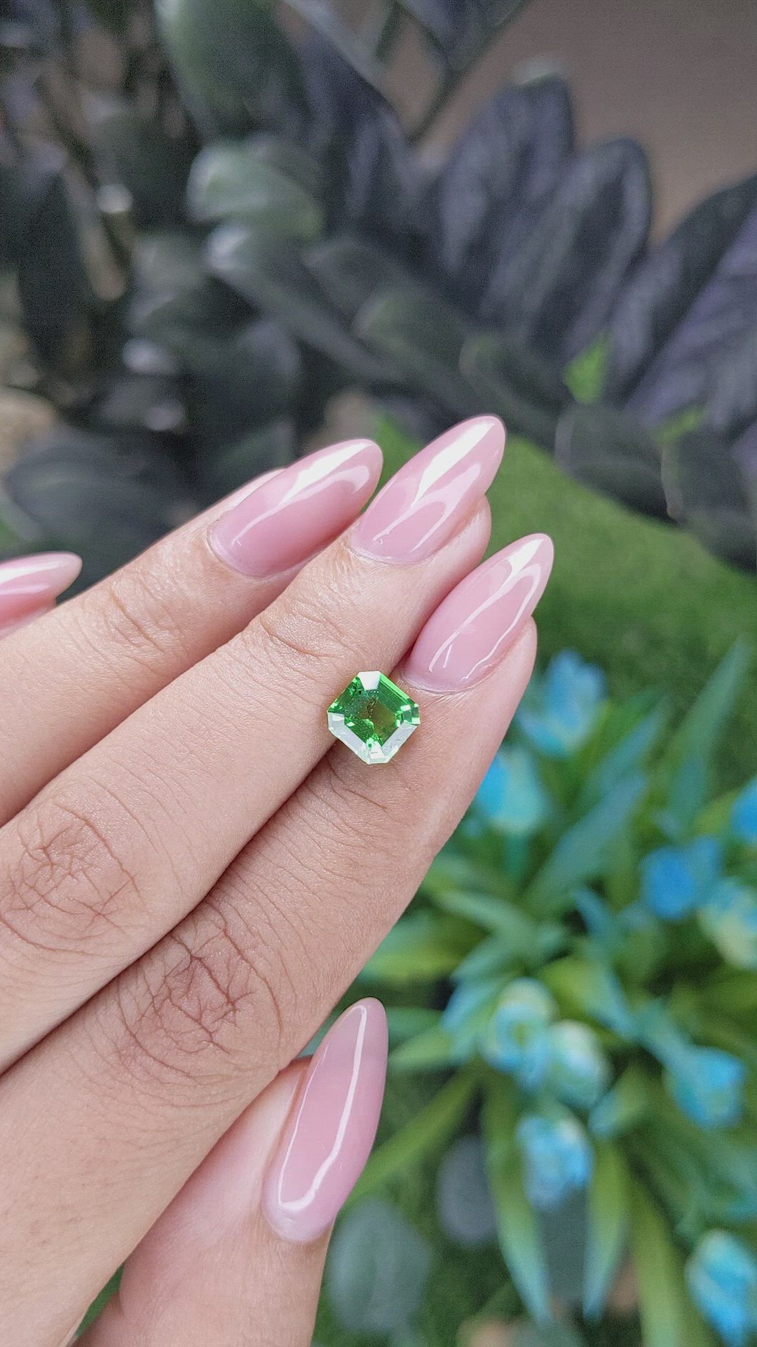 1.64 Ct. Tsavorite Garnet from Tanzania Size Video