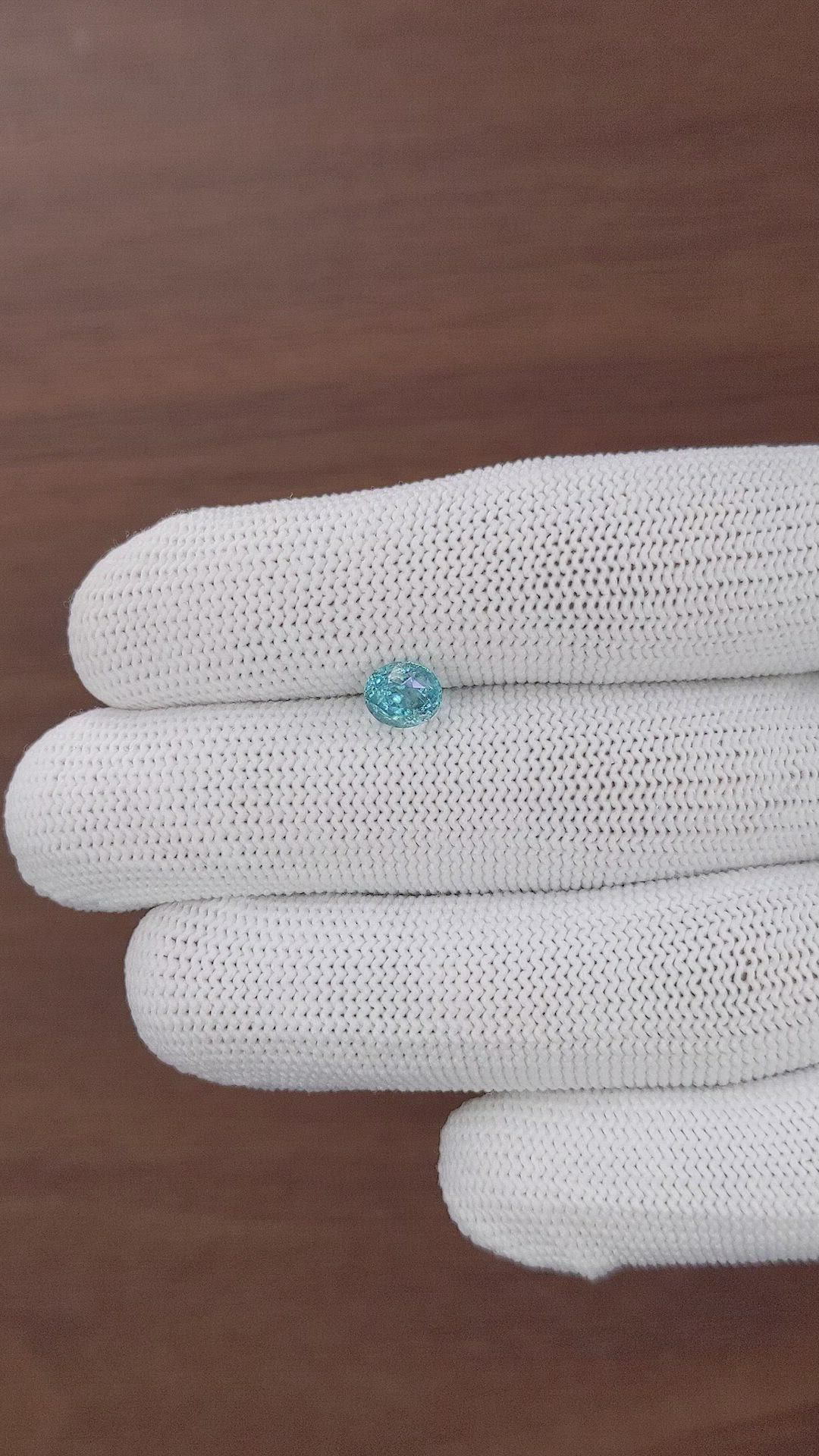 1.14 Ct. Greenish Blue Grandidierite from Madagascar Size Video