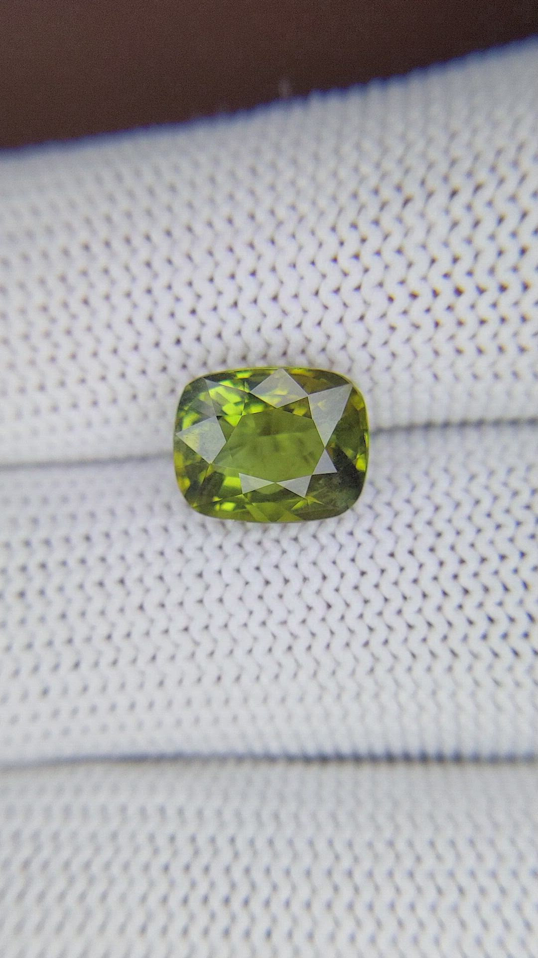 3.51 Ct. Yellowish Green Chrysoberyl from Tanzania Size Video