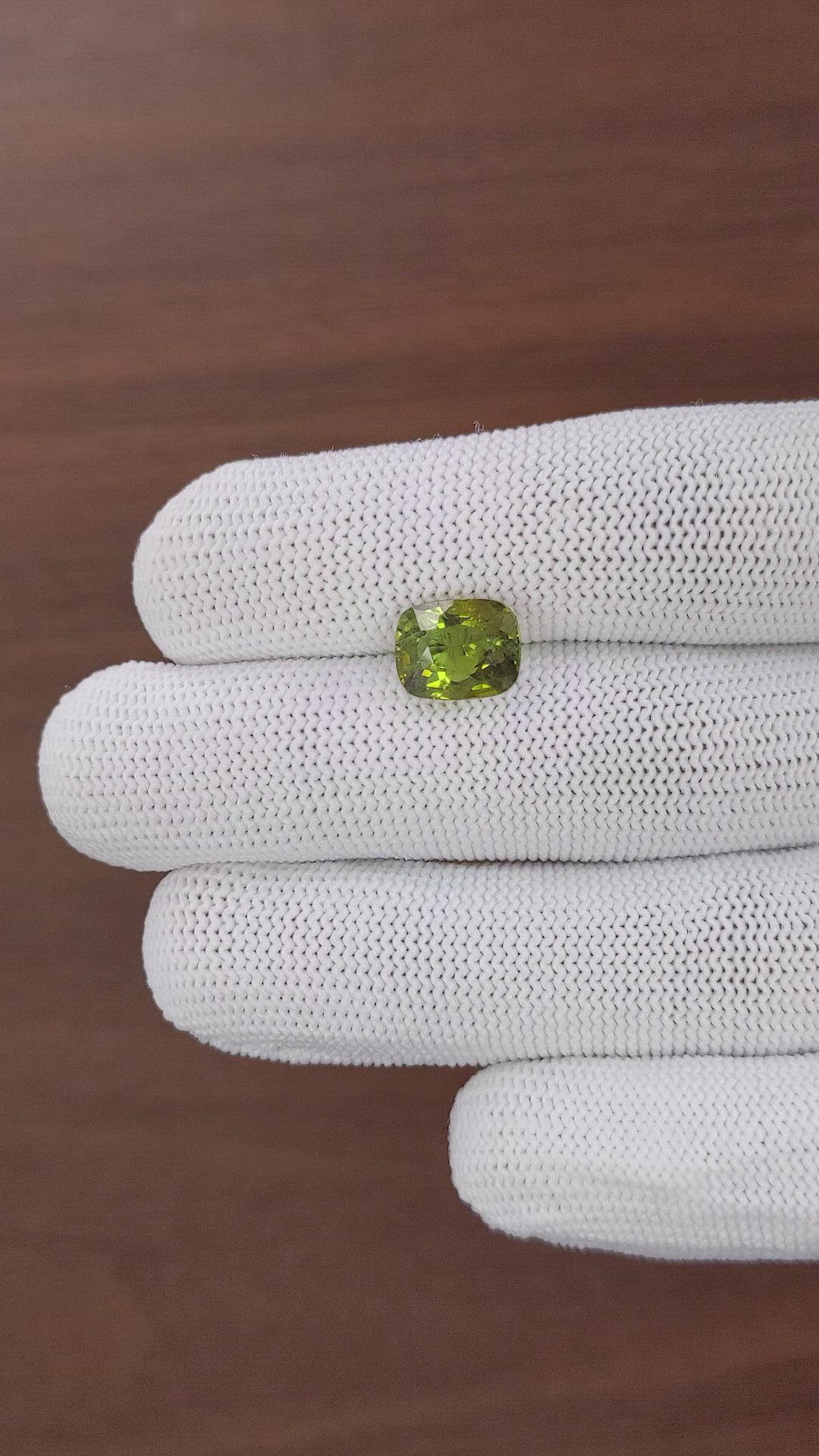 3.51 Ct. Yellowish Green Chrysoberyl from Tanzania Size Video