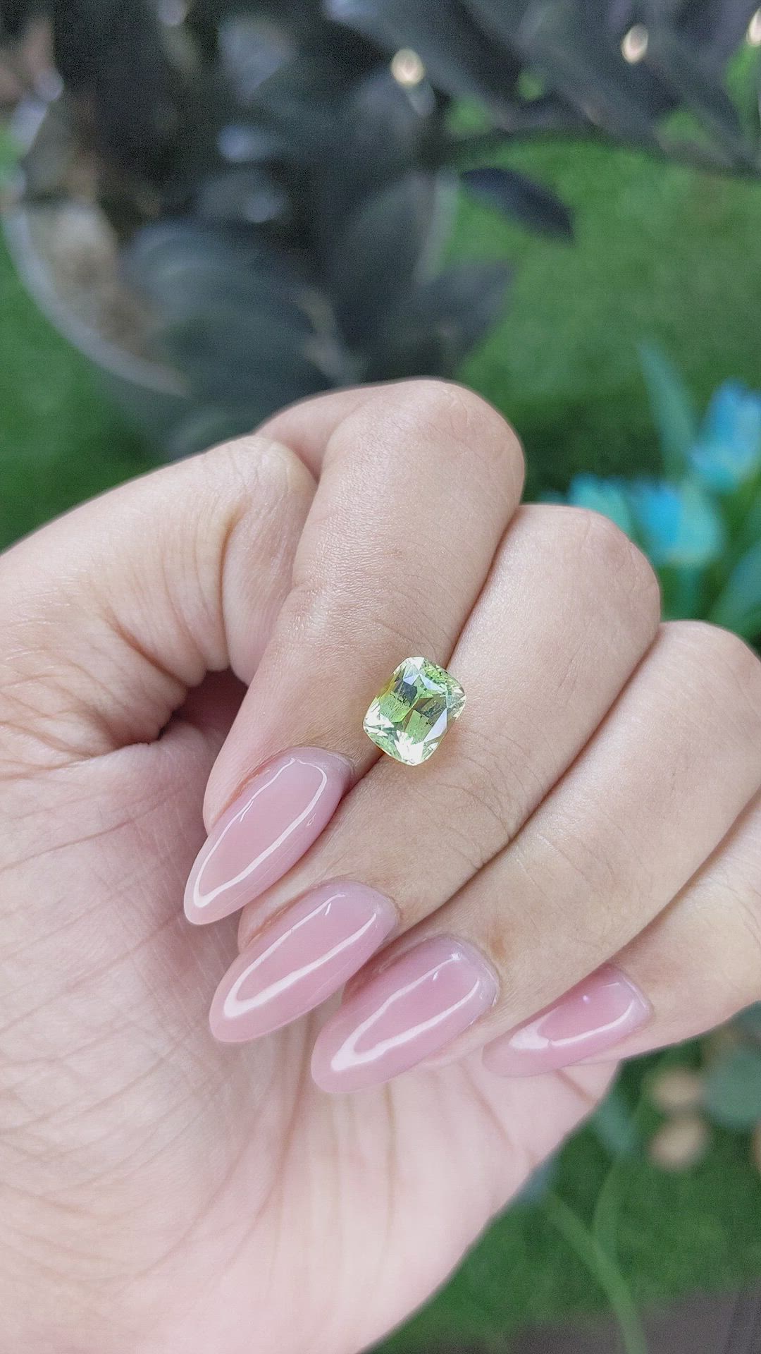 2.56 Ct. Yellowish Green Chrysoberyl from Tanzania Size Video