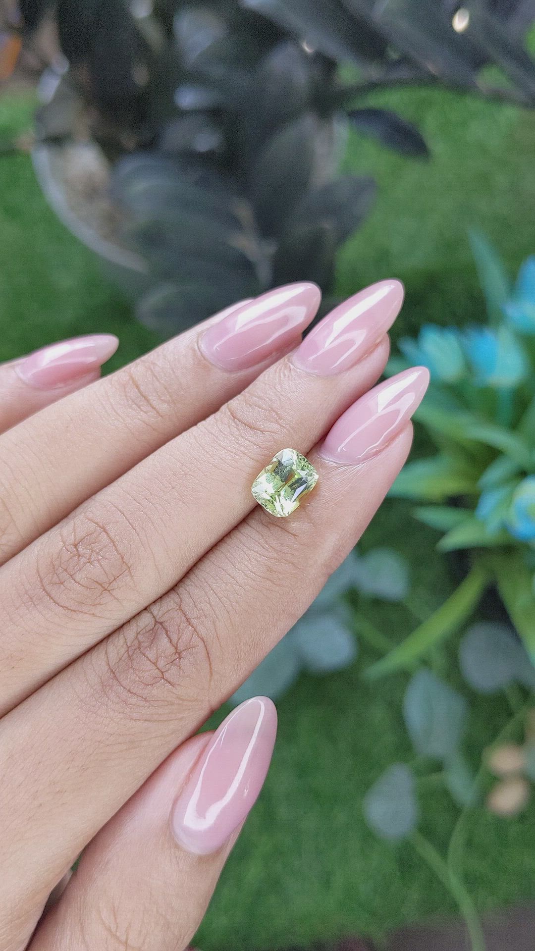 2.56 Ct. Yellowish Green Chrysoberyl from Tanzania Size Video