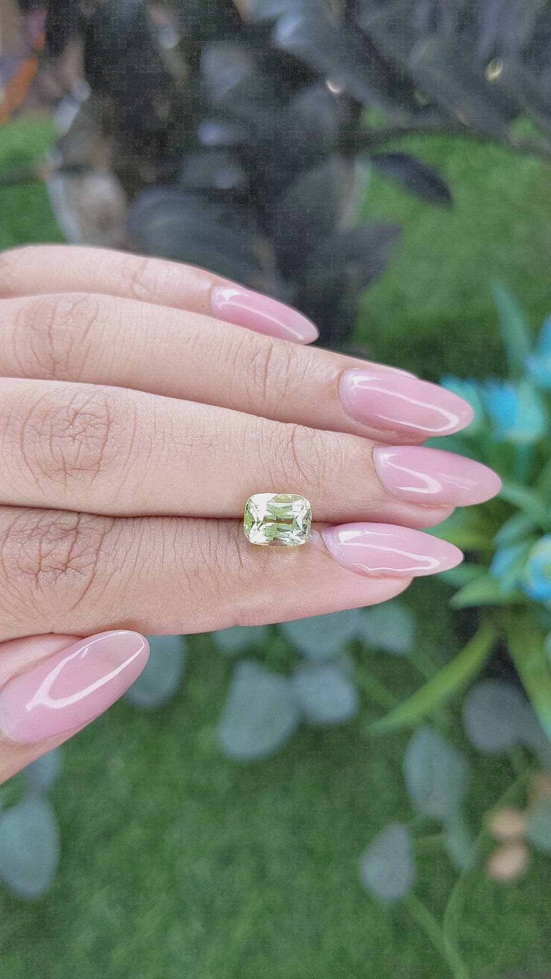 2.56 Ct. Yellowish Green Chrysoberyl from Tanzania Size Video